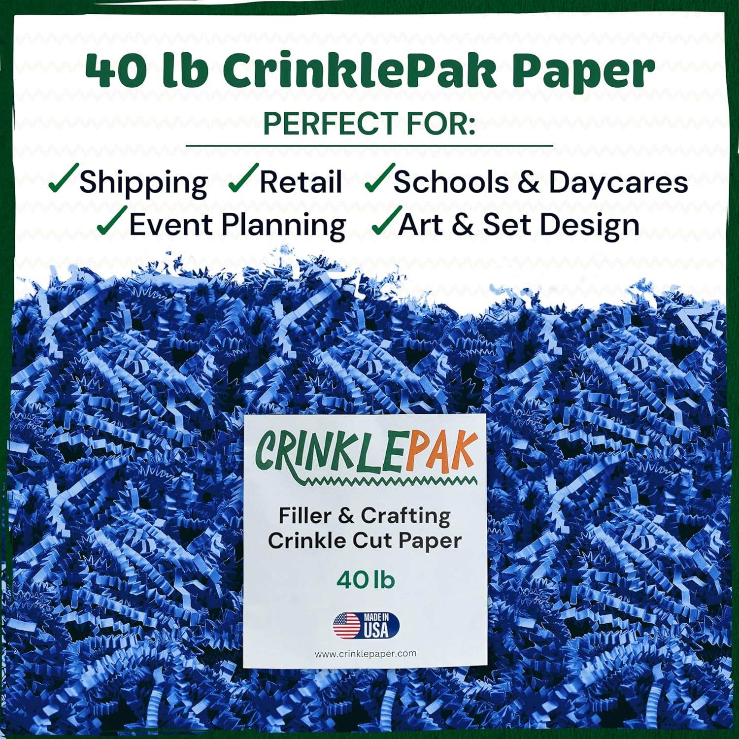 Crinkle Paper 40 LB Blue by CrinklePak - product image 3 for Resin Society