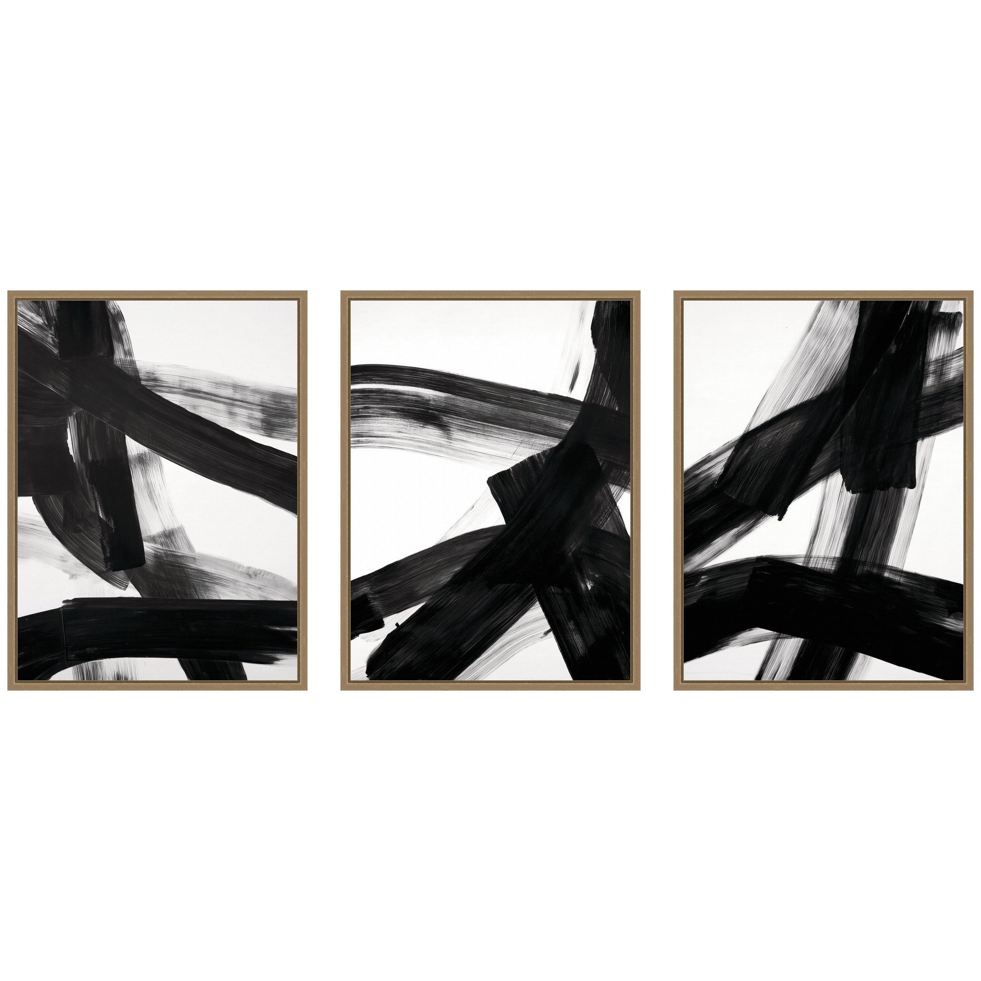 Black Mark No.
1, No.
2, & No.
3 3 Piece Framed Canvas Wall Art Set by Amy Lighthall