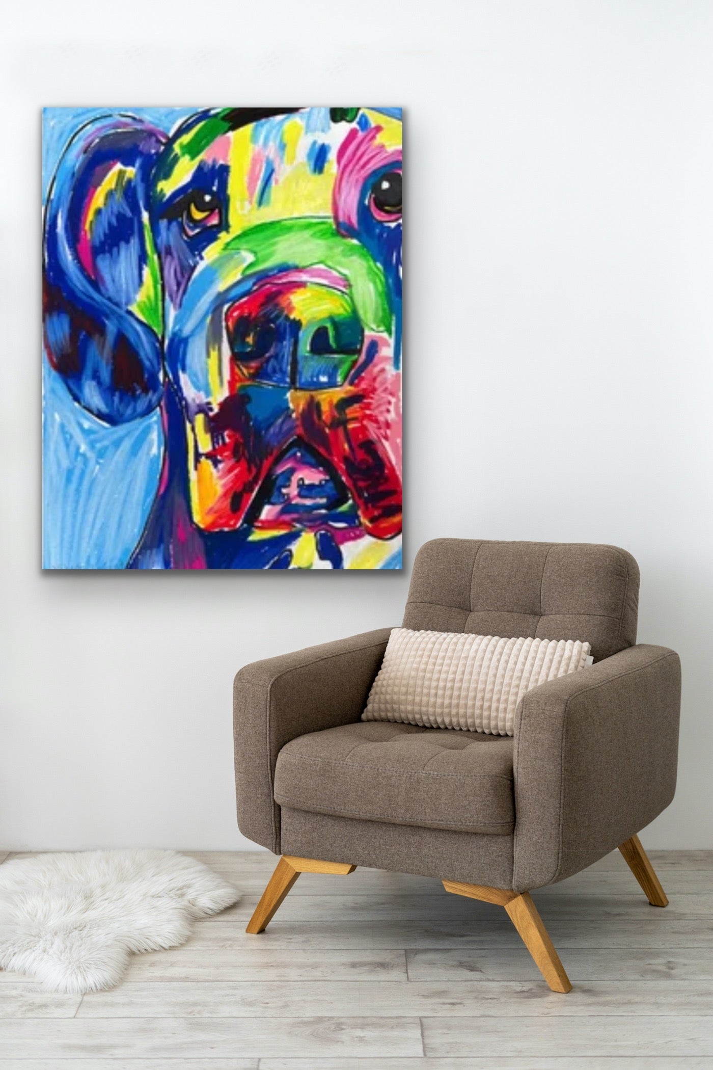 Colorful Great Dane - Art Prints detail image - Resin Society