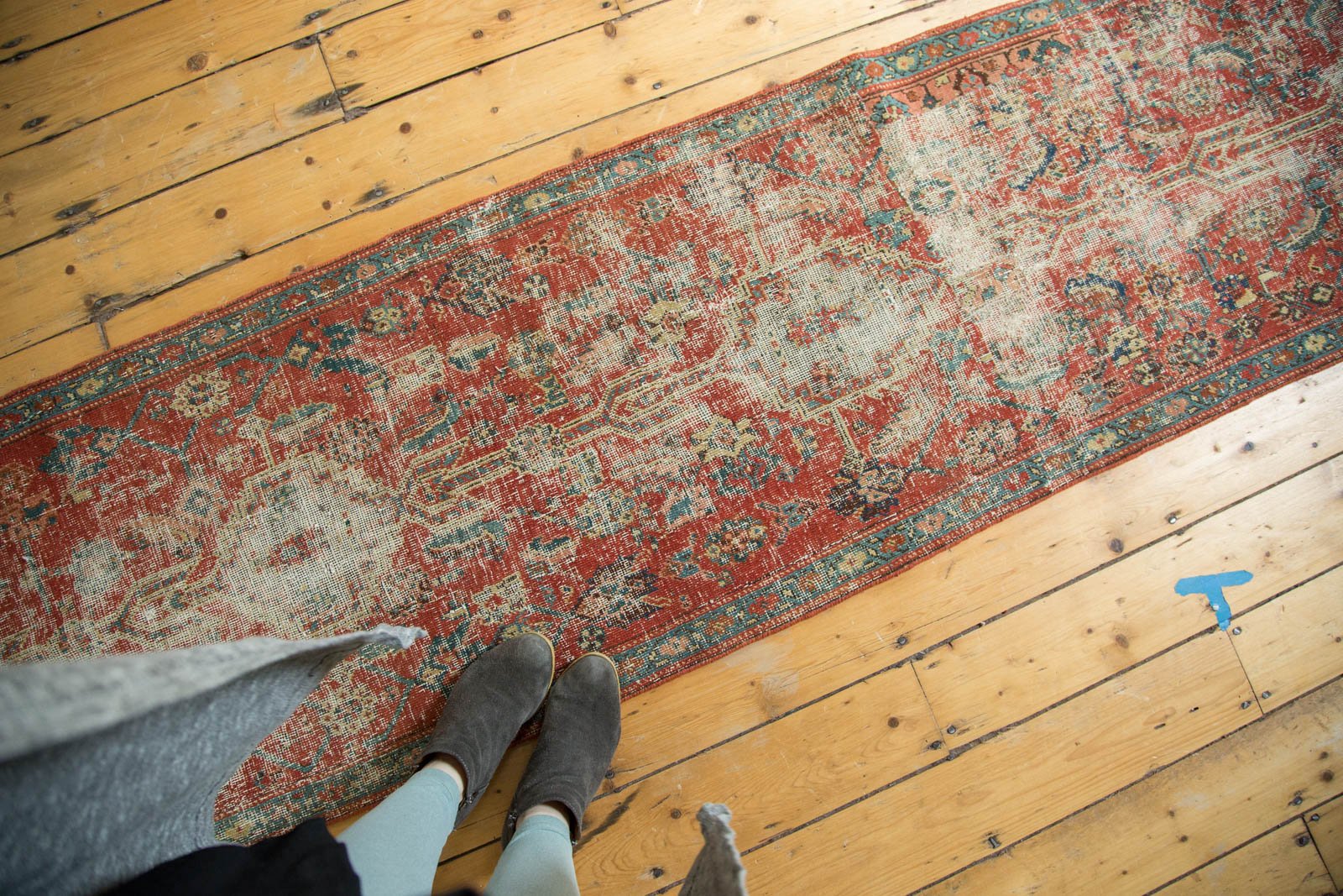 2x13.5 Antique Heriz Rug Runner by Old New House® - product image 11 for Resin Society