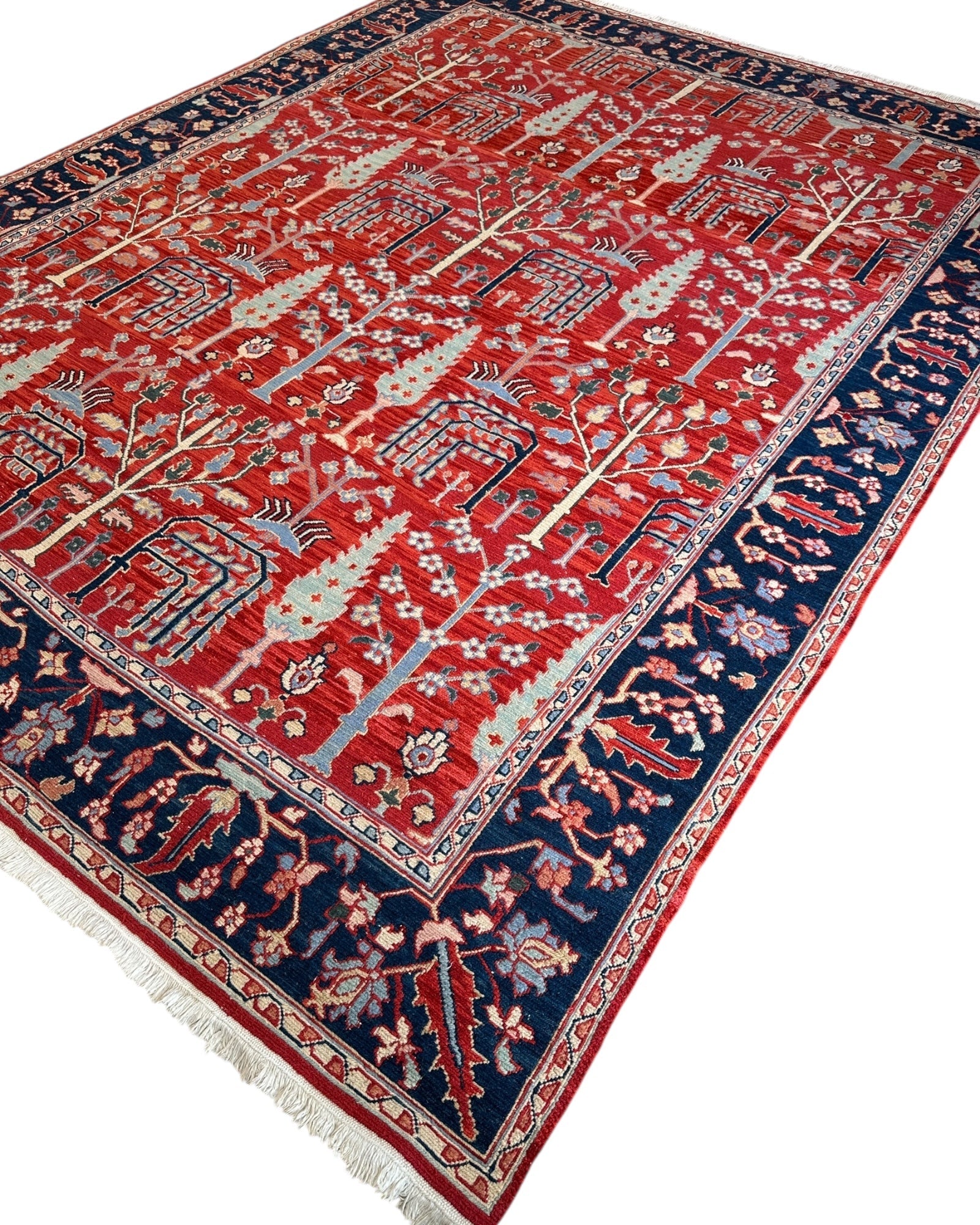 Handwoven Soumak Multicolor Wool Area Rug – 8’ x 10’ by Rugistan - product image 7 for Resin Society