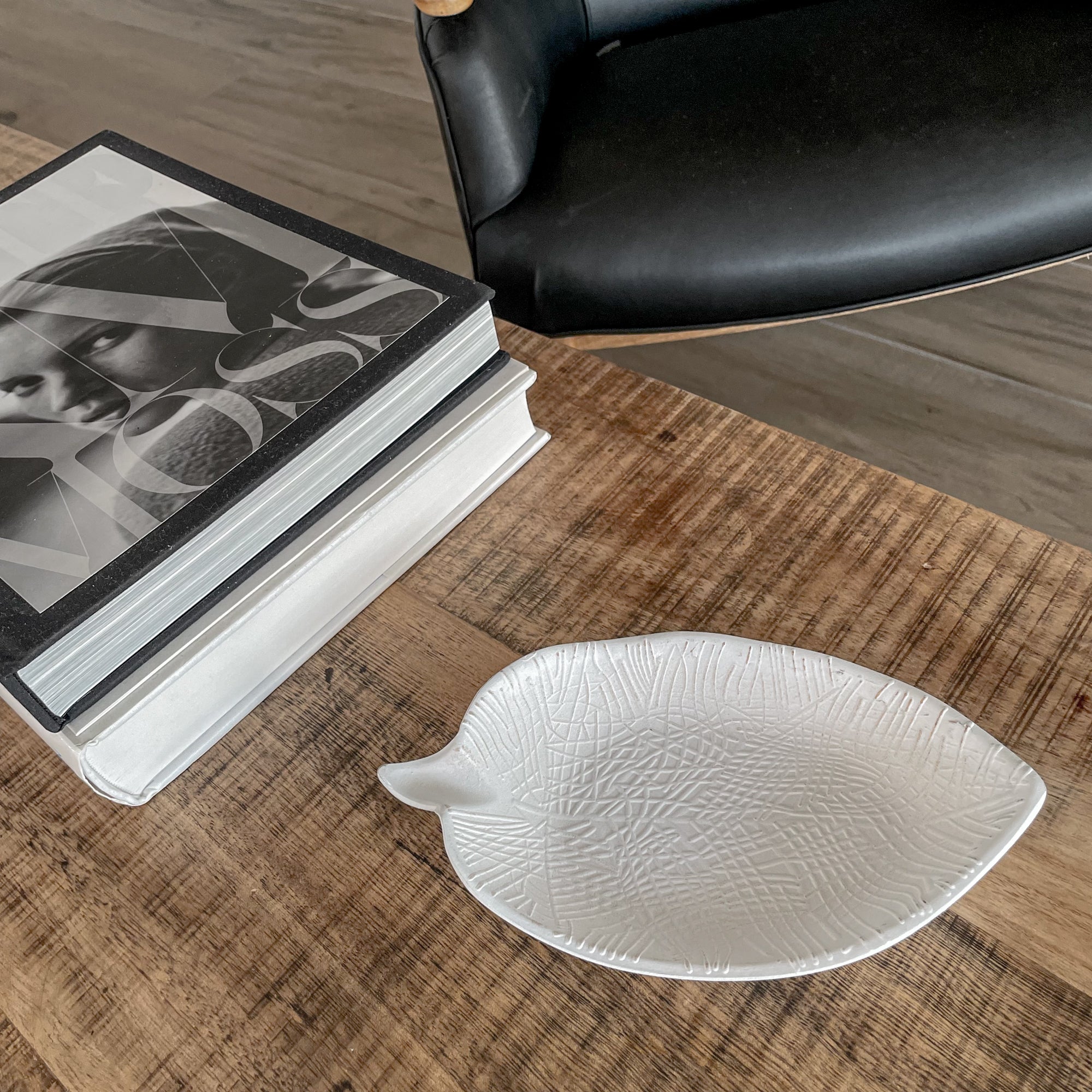 Wood Leaf Shaped Tray — Decorative Serving Platter & Key Bowl by Porto Boutique - product image 3 for Resin Society