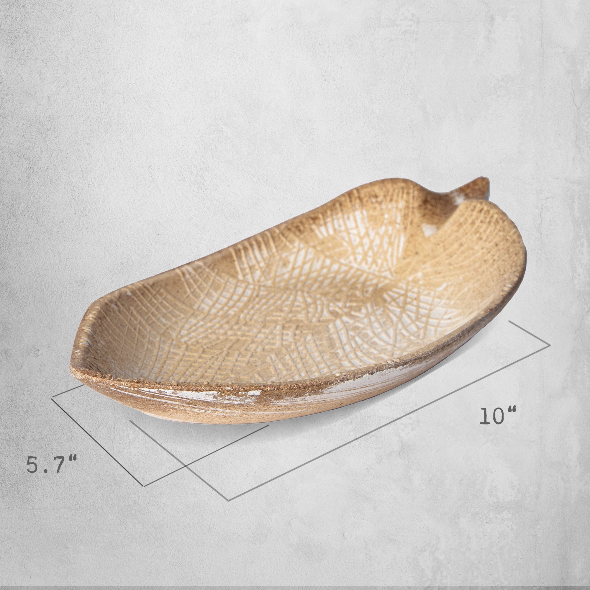 Wood Leaf Shaped Tray — Decorative Serving Platter & Key Bowl by Porto Boutique - product image 7 for Resin Society