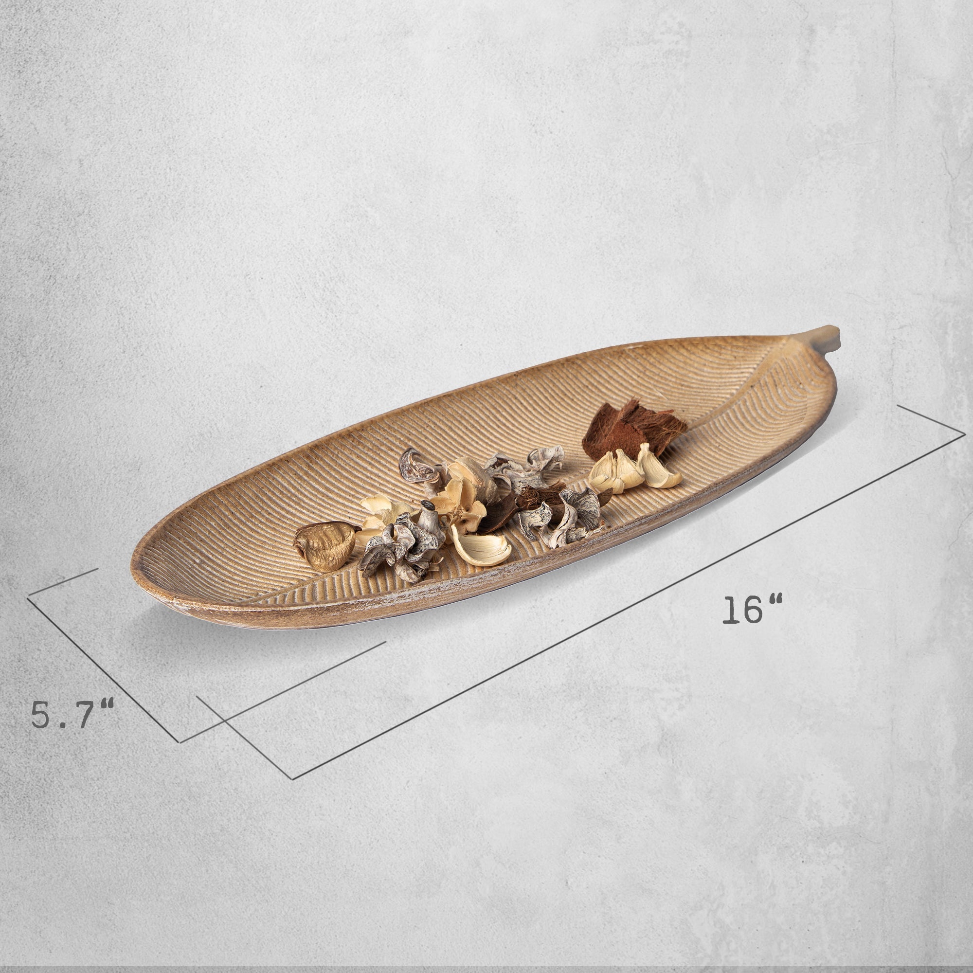 Leaf Design Wood Tray — Elegant Decorative MDF Tray for Home & Events by Porto Boutique - product image 5 for Resin Society