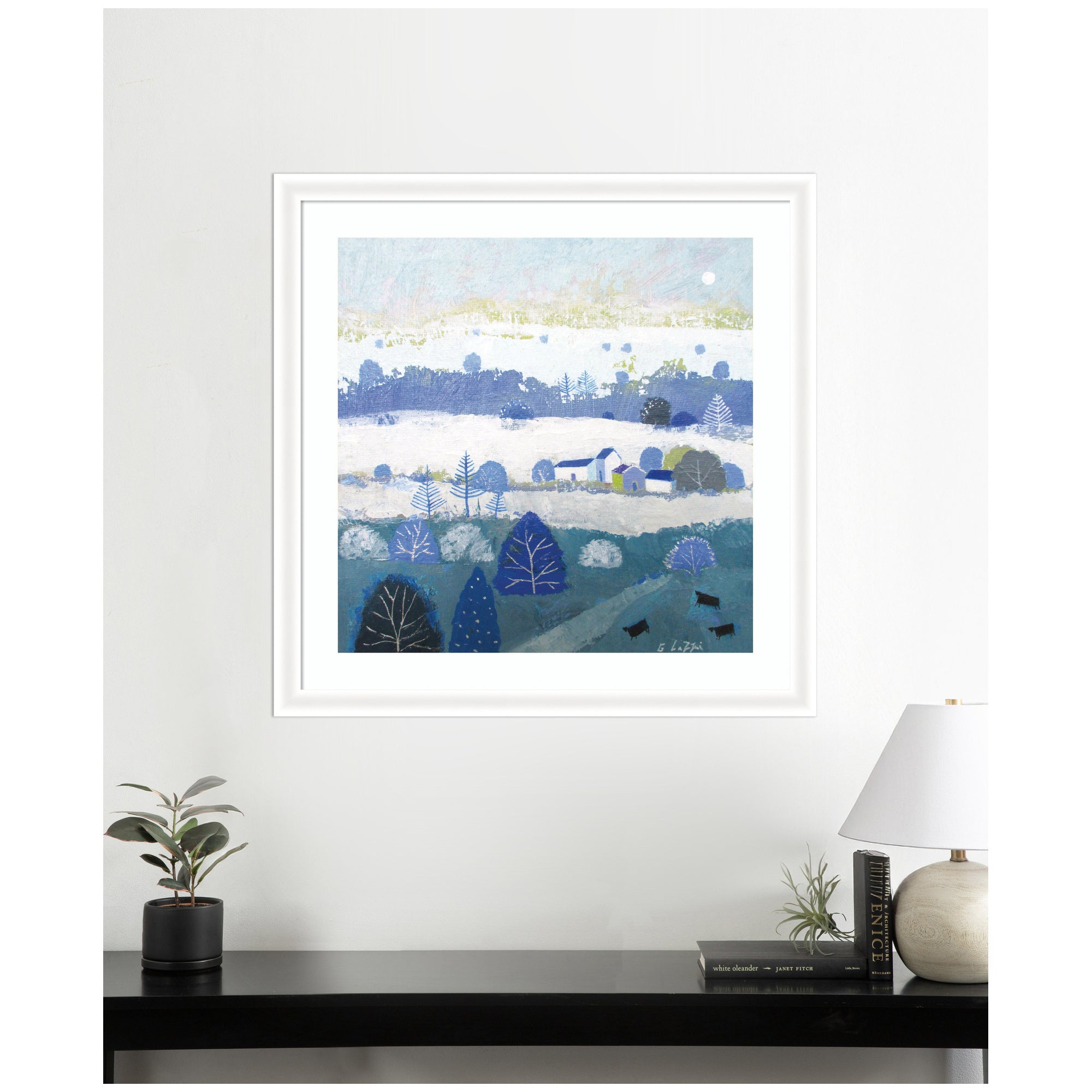 Framed Art Winter Dales by Giuliana Lazzerini