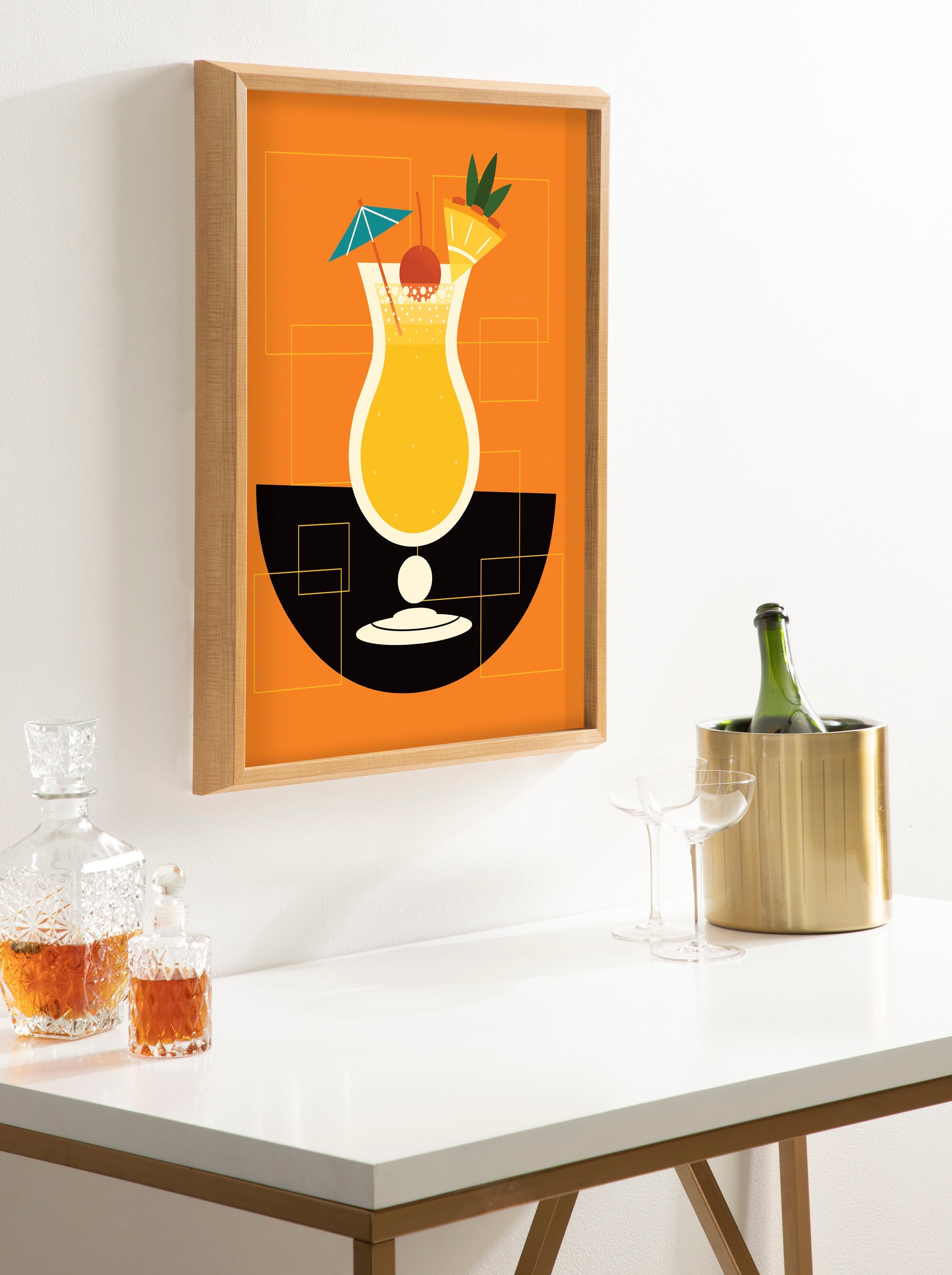 Blake Pina Colada Framed Printed Art by Amber Leaders Designs