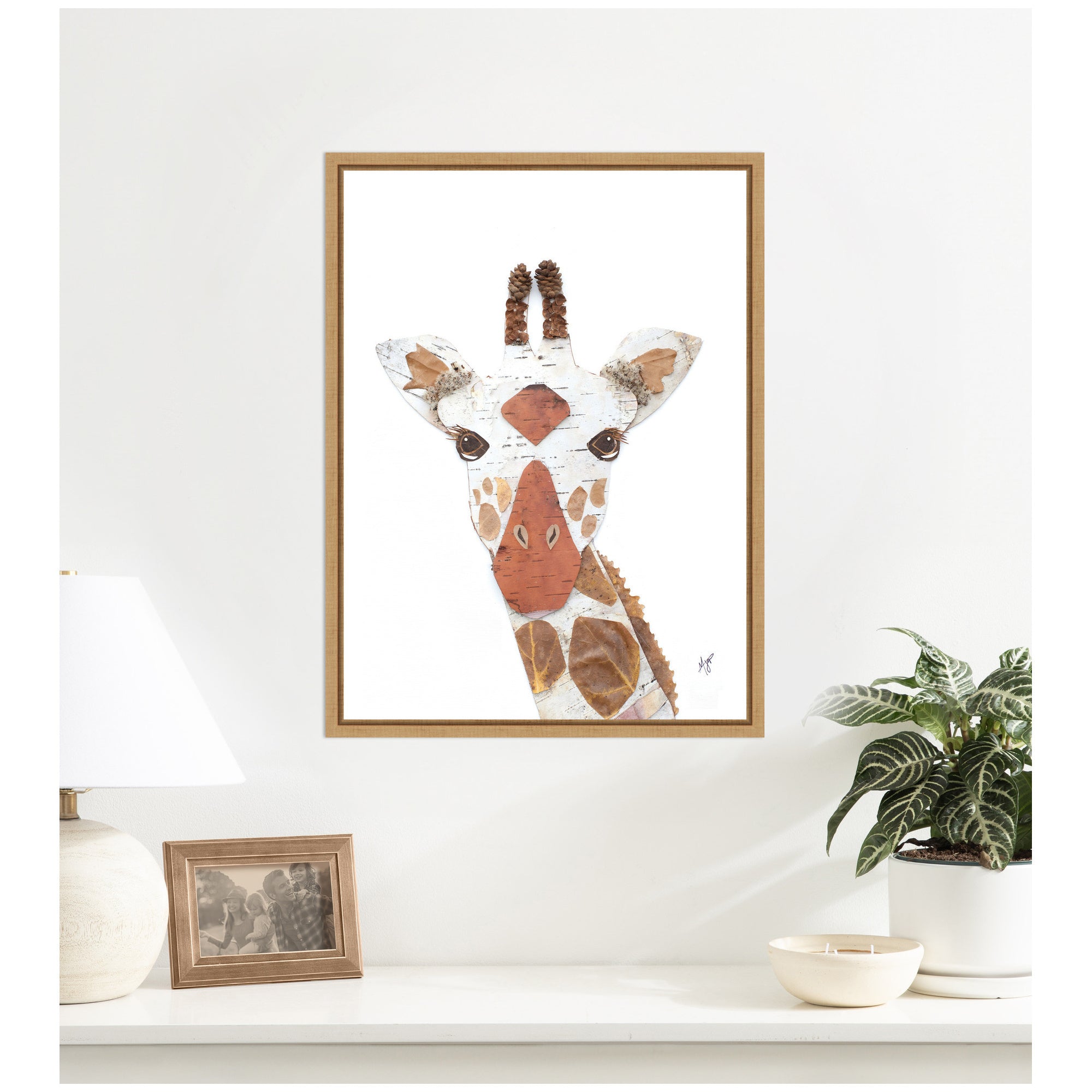 Giraffe by Madeline Jeppesen Framed Canvas Wall Art Print