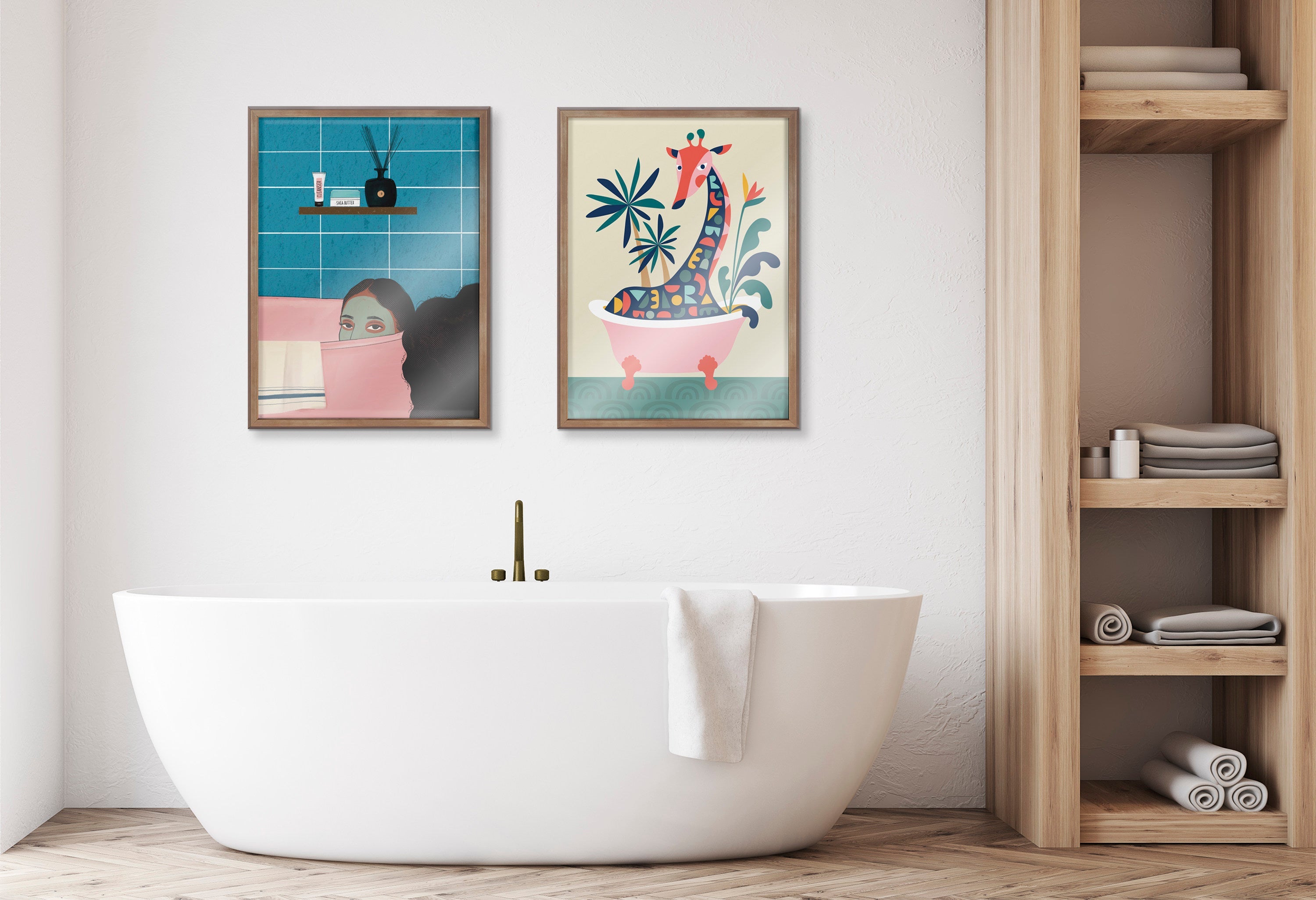 Blake Restful Rest Framed Printed Glass by Mary Joak by kateandlaurel - product image 6 for Resin Society