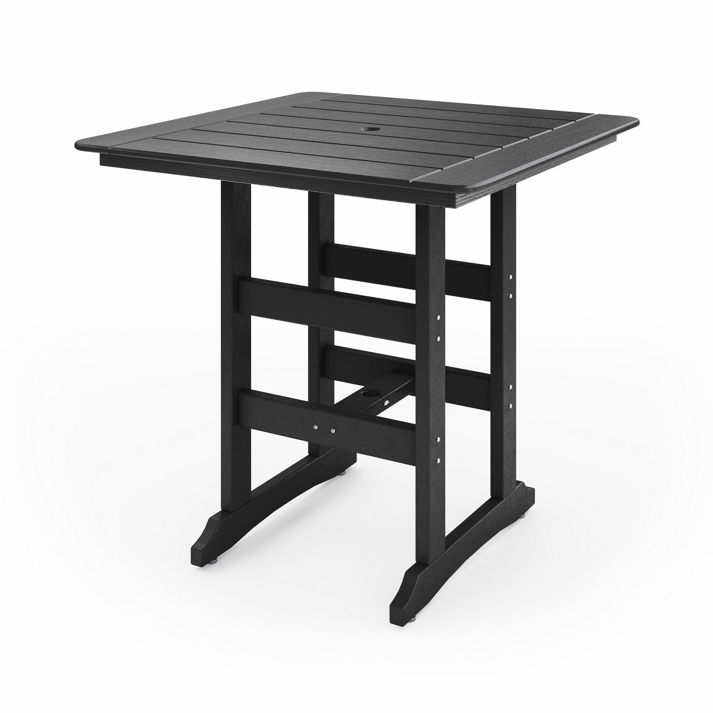 SoPoly 44 inch Savannah Square Bar Table in outdoor setting