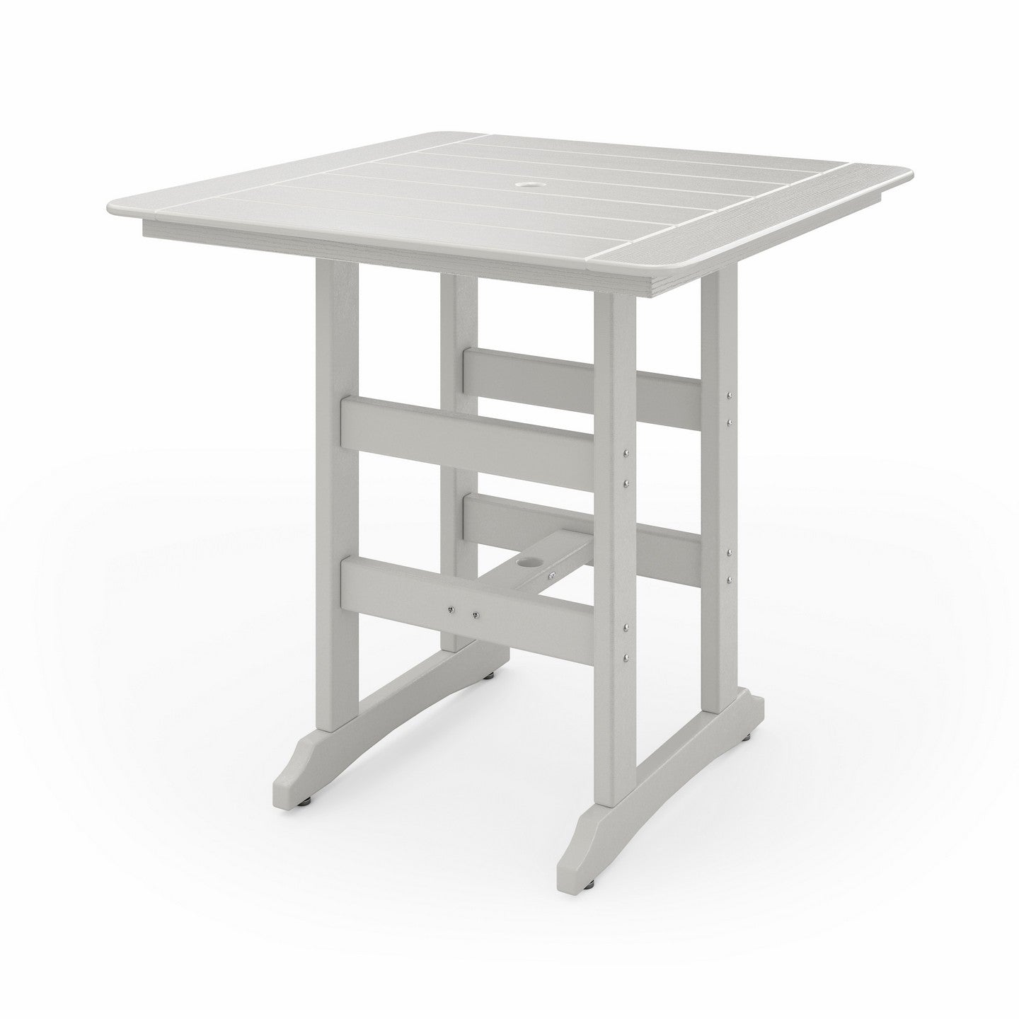 SoPoly 44 inch Savannah Square Bar Table in outdoor setting