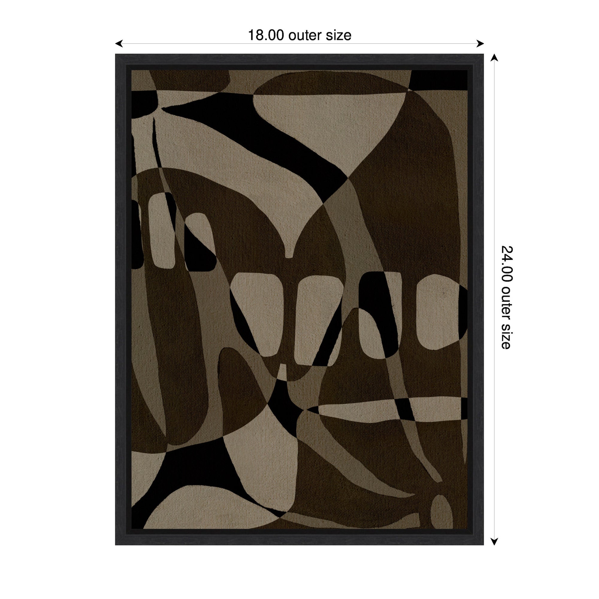 Sylvie Contour 1 Framed Canvas by Shatha Al Dafai