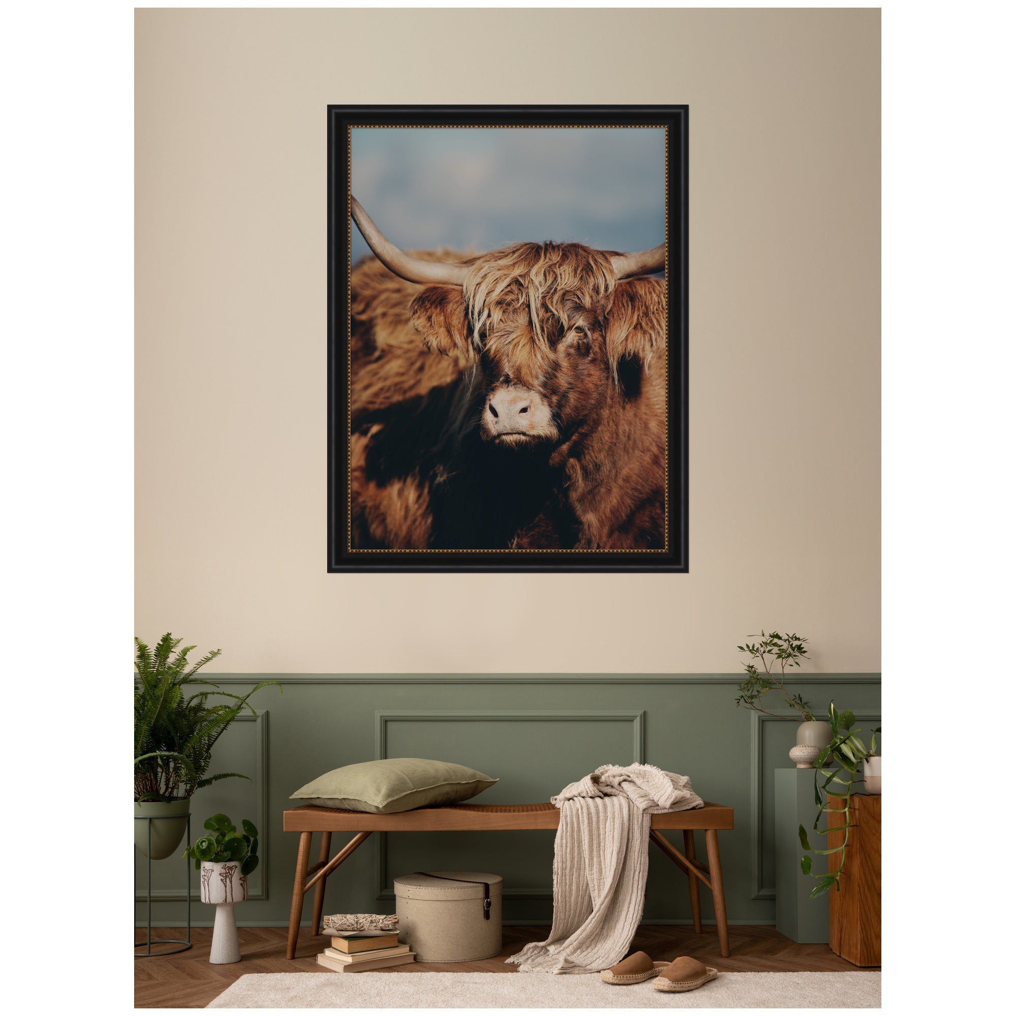Highland Cow No.
5 by Laura Evans Framed Wall Art Print