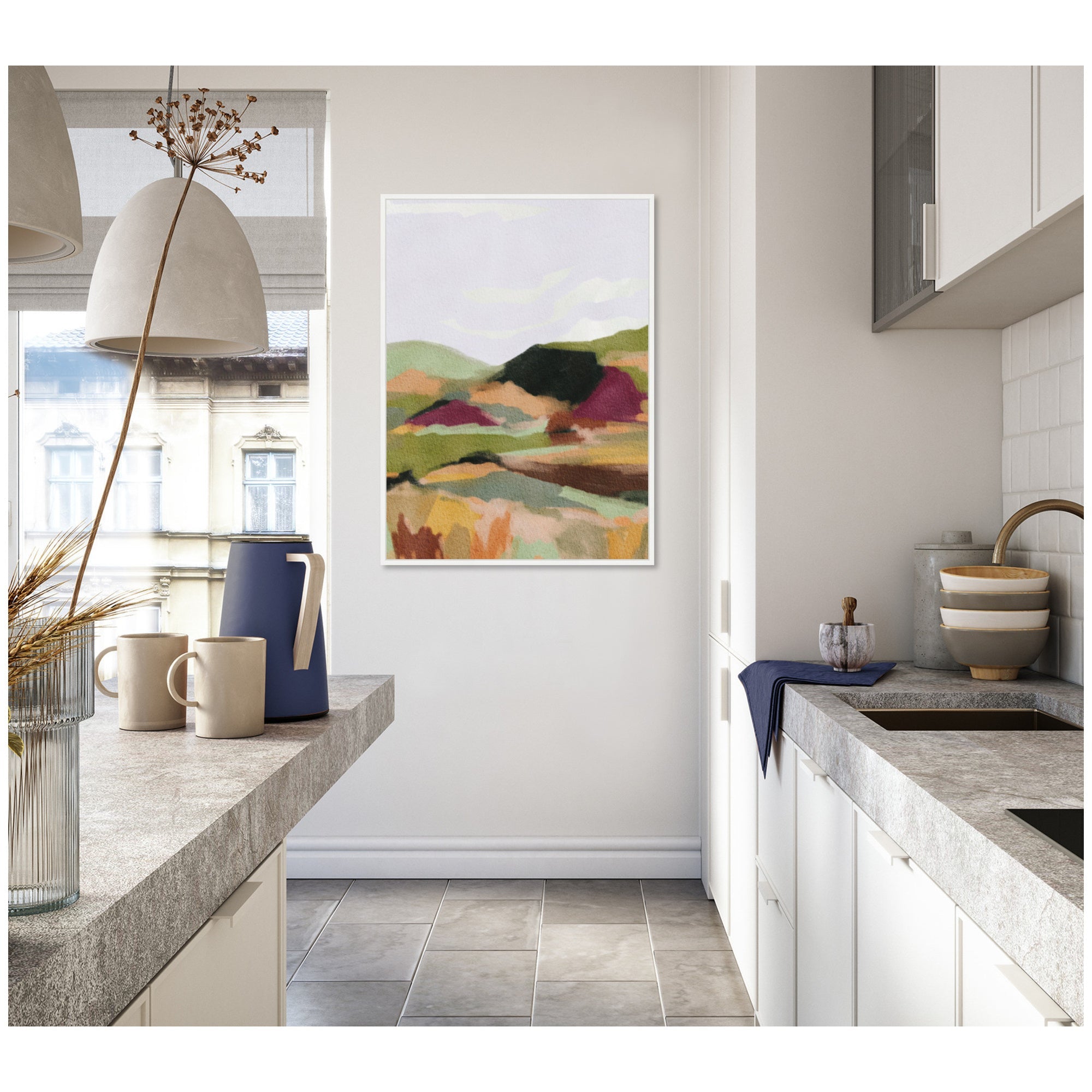 Sylvie Dreamy Landscape Framed Canvas by Nikita Jariwala