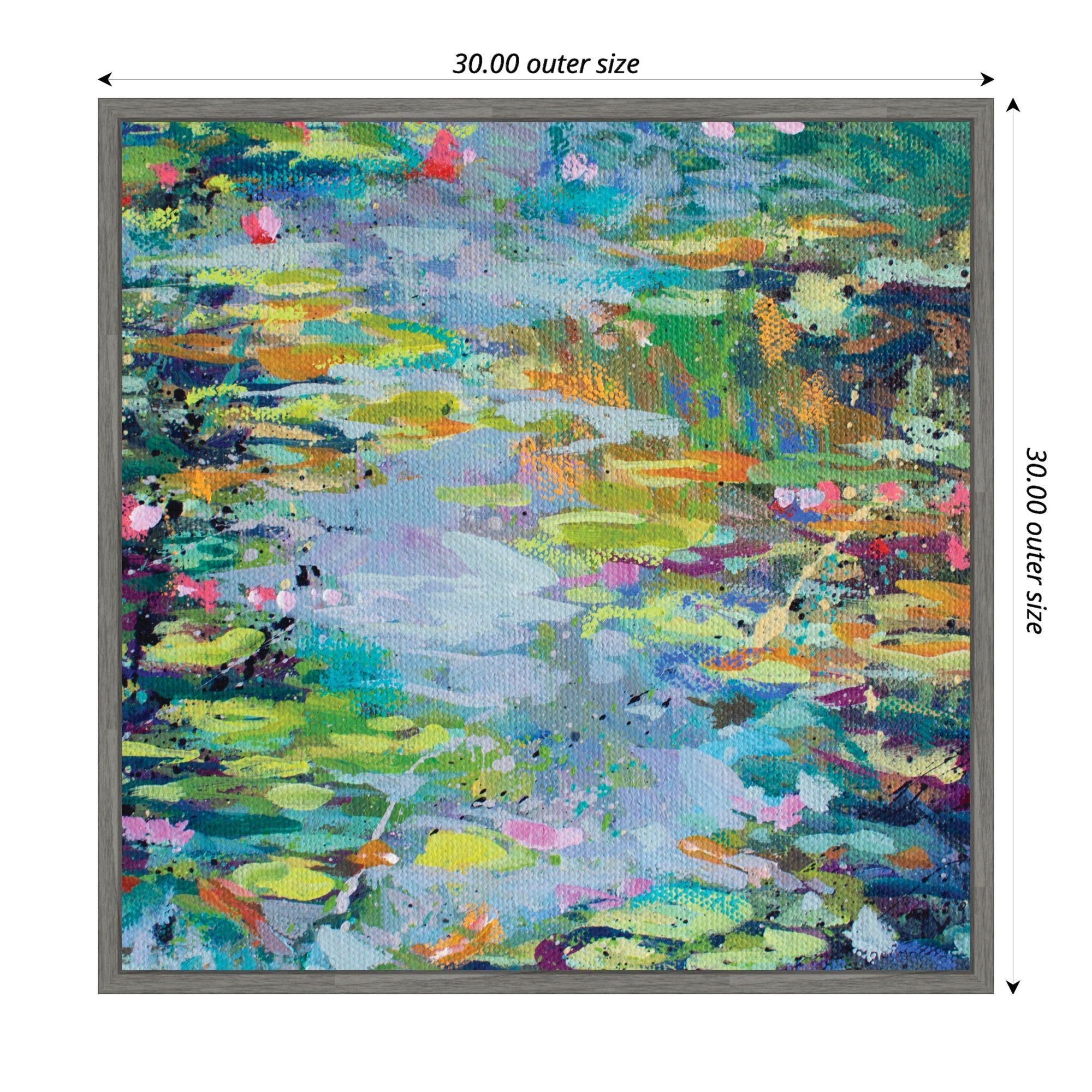 Sylvie Waterlilies at Giverny Framed Canvas by Rachel Christopoulos
