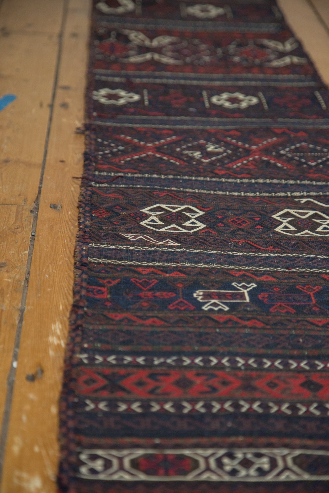 1.5x10.5 Antique Belouch Soumac Rug Runner by Old New House® - product image 6 for Resin Society