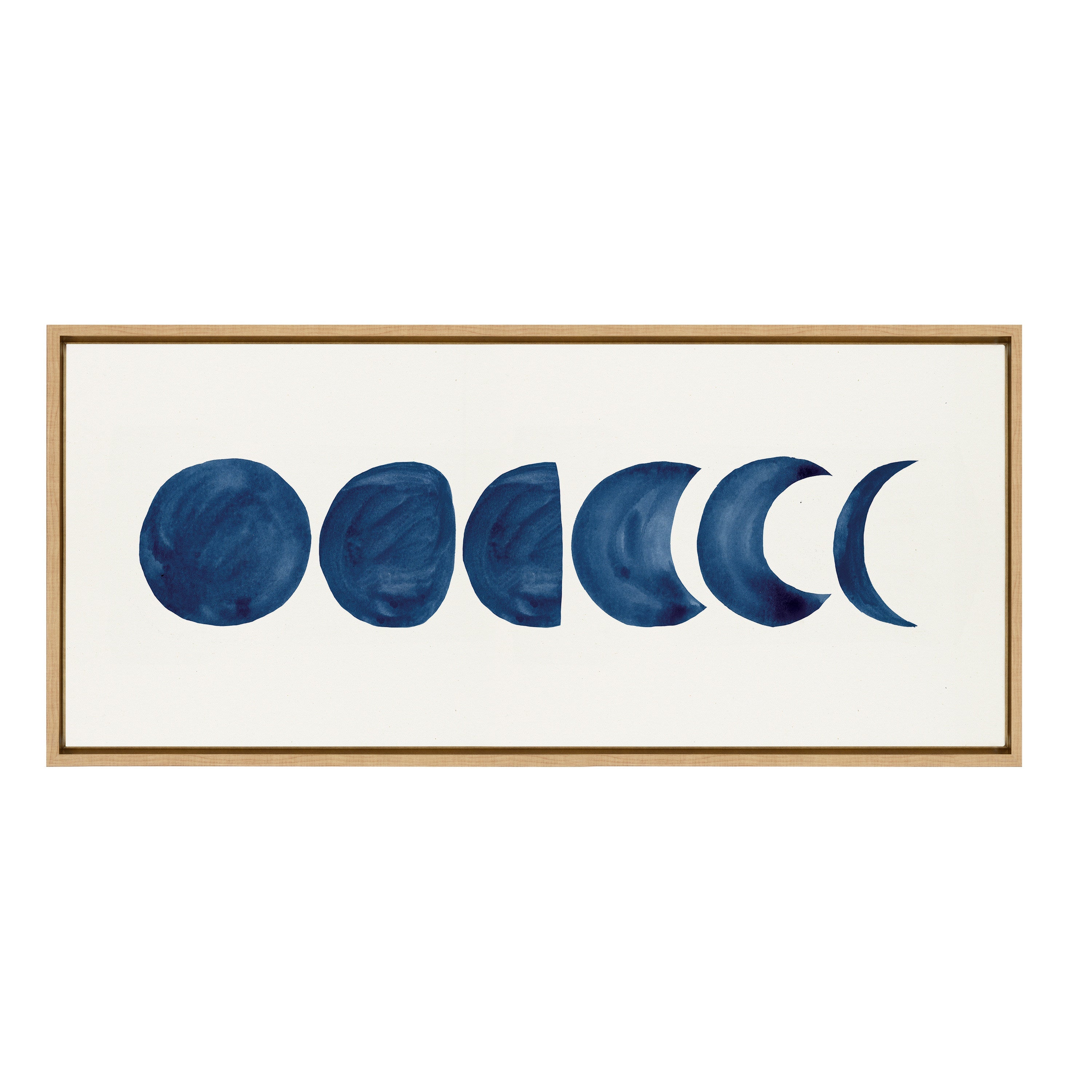 Sylvie Linear Moon Phases Framed Canvas by Teju Reval of SnazzyHues