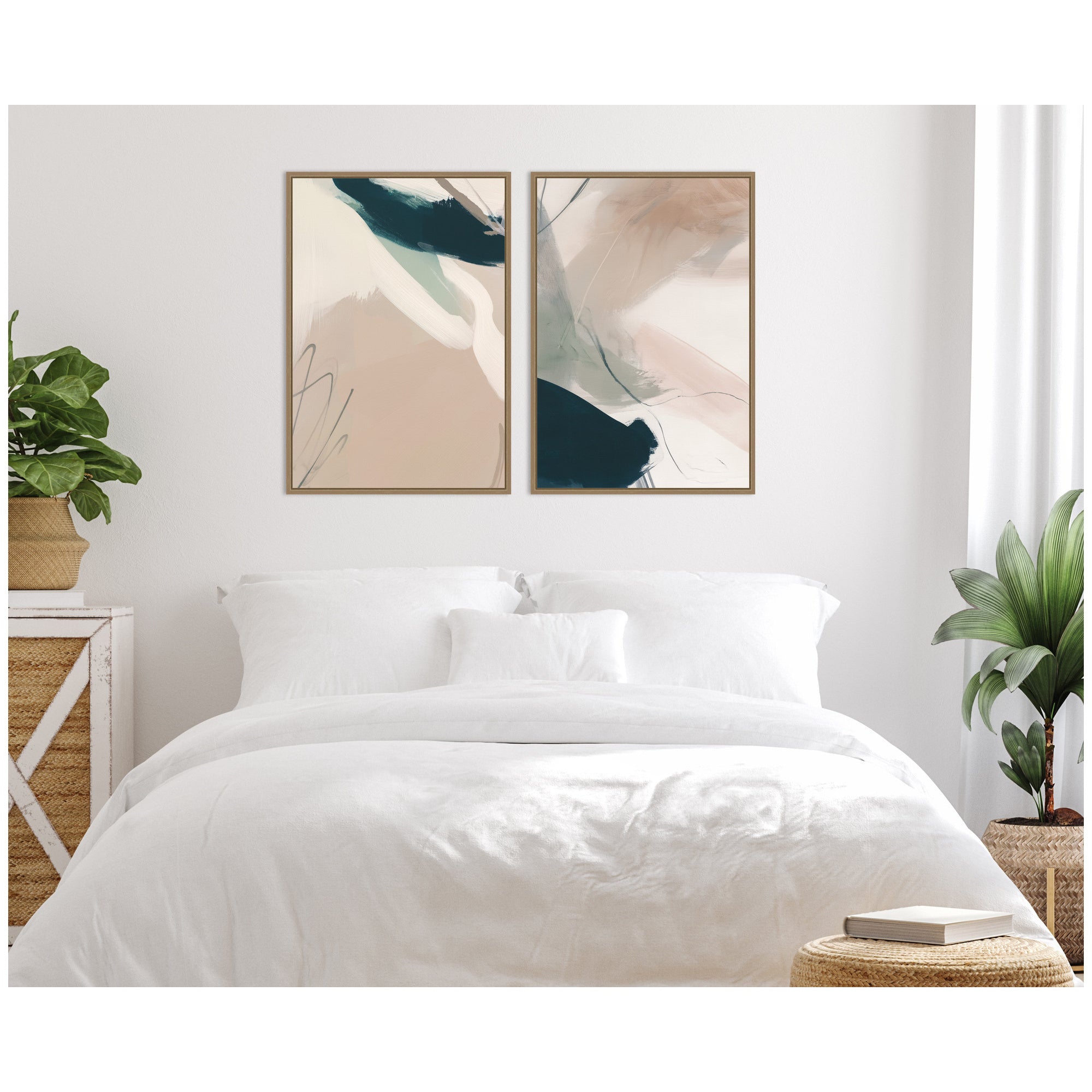 Marks No.
1 & No.
2 2 Piece Framed Canvas Wall Art Set by Amy Lighthall