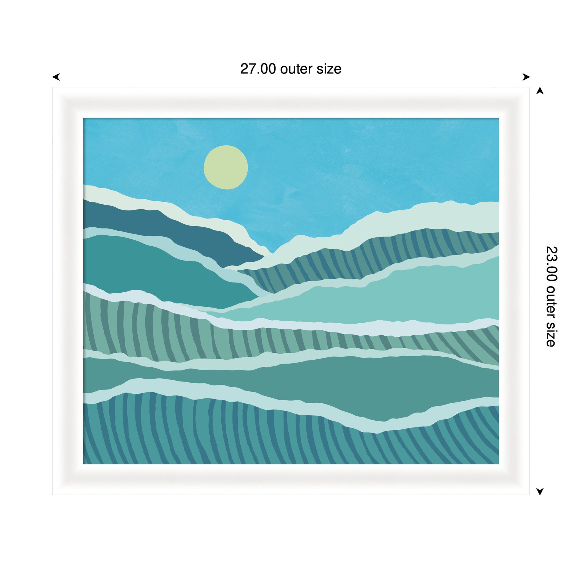 Framed Art Abstract Waves by Rachel Lee