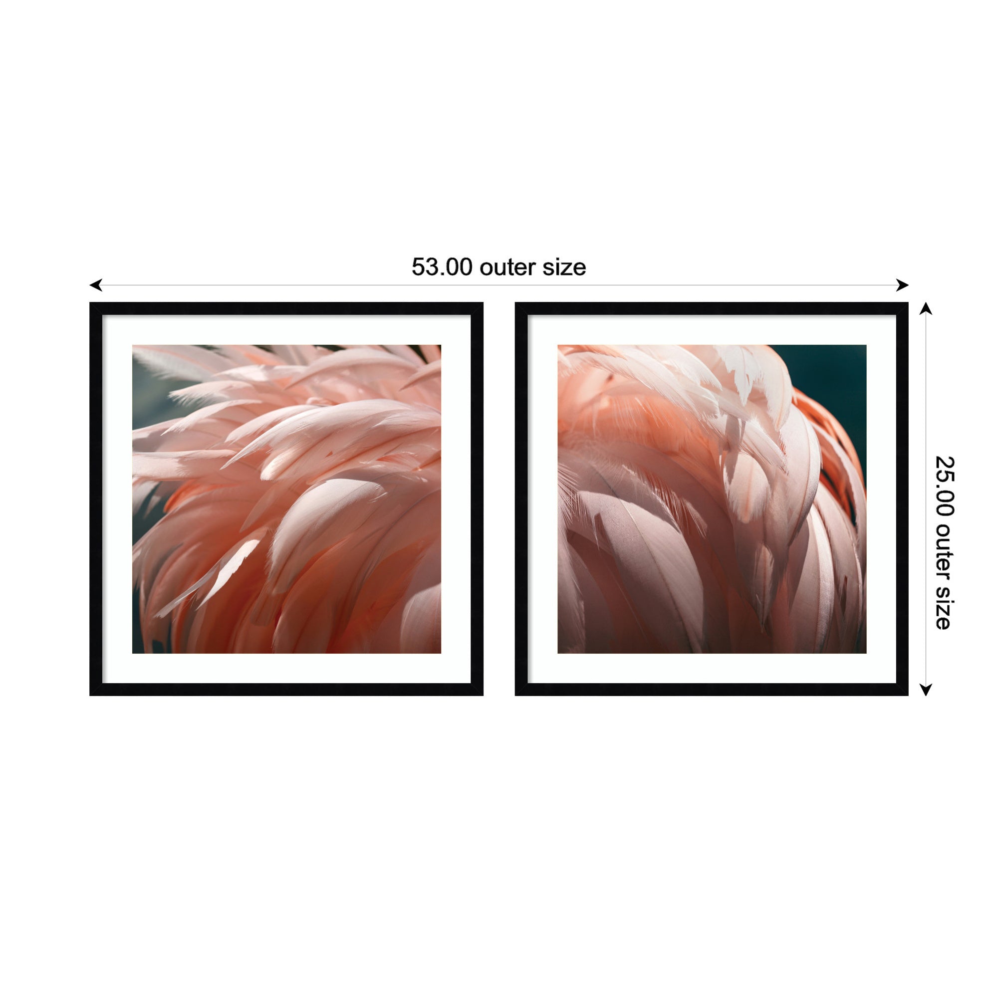 Flamingo No.
1 & 2 2 Piece Framed Wall Art Print Set by Alicia Bock