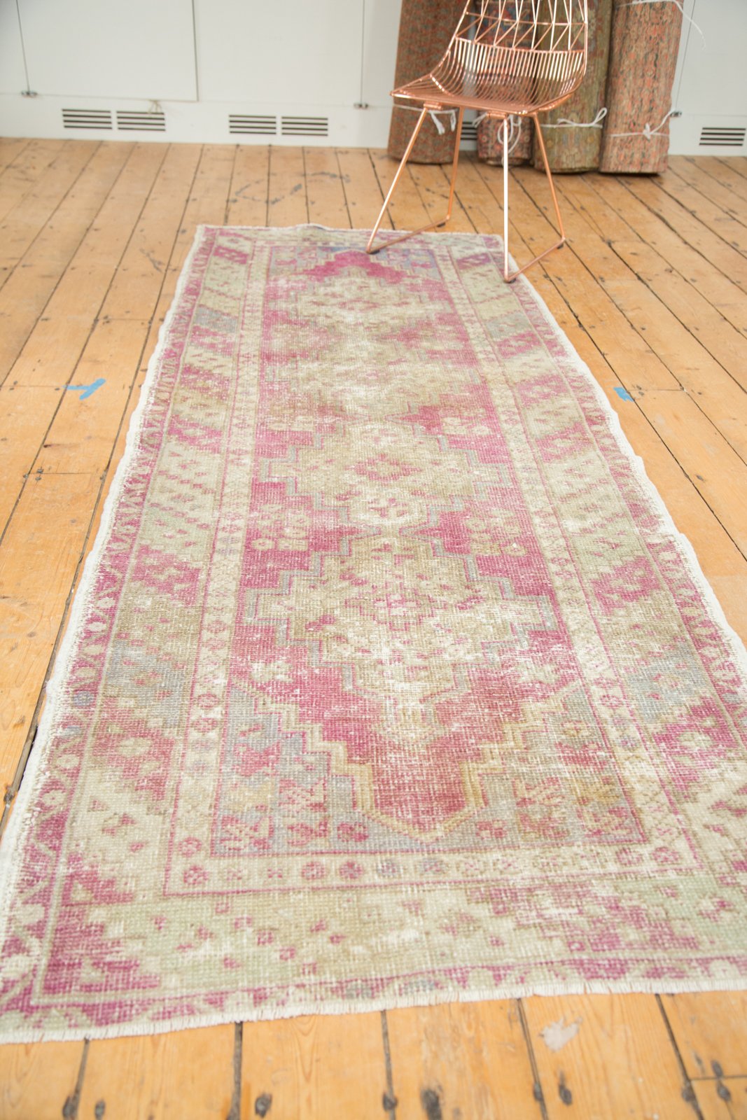 3.5x9.5 Vintage Distressed Oushak Rug Runner by Old New House® - product image 6 for Resin Society