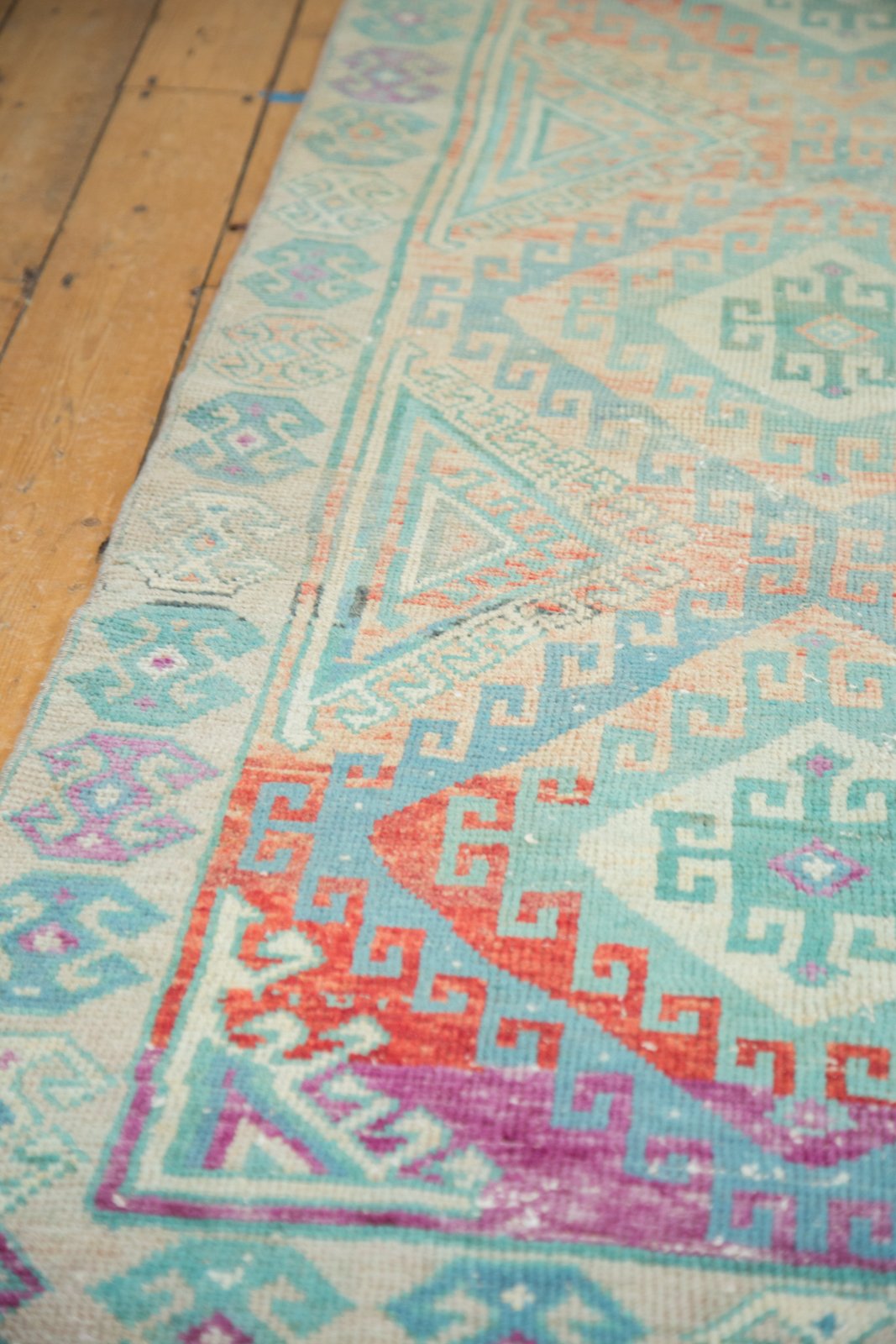 3.5x10.5 Vintage Distressed Oushak Rug Runner by Old New House® - product image 4 for Resin Society