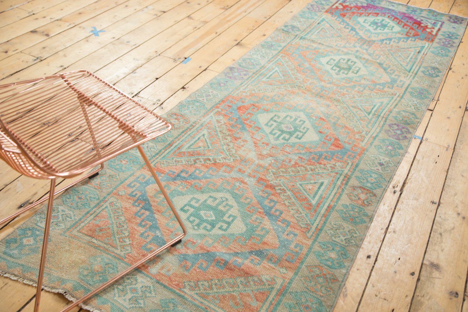 3.5x10.5 Vintage Distressed Oushak Rug Runner by Old New House® - product image 7 for Resin Society