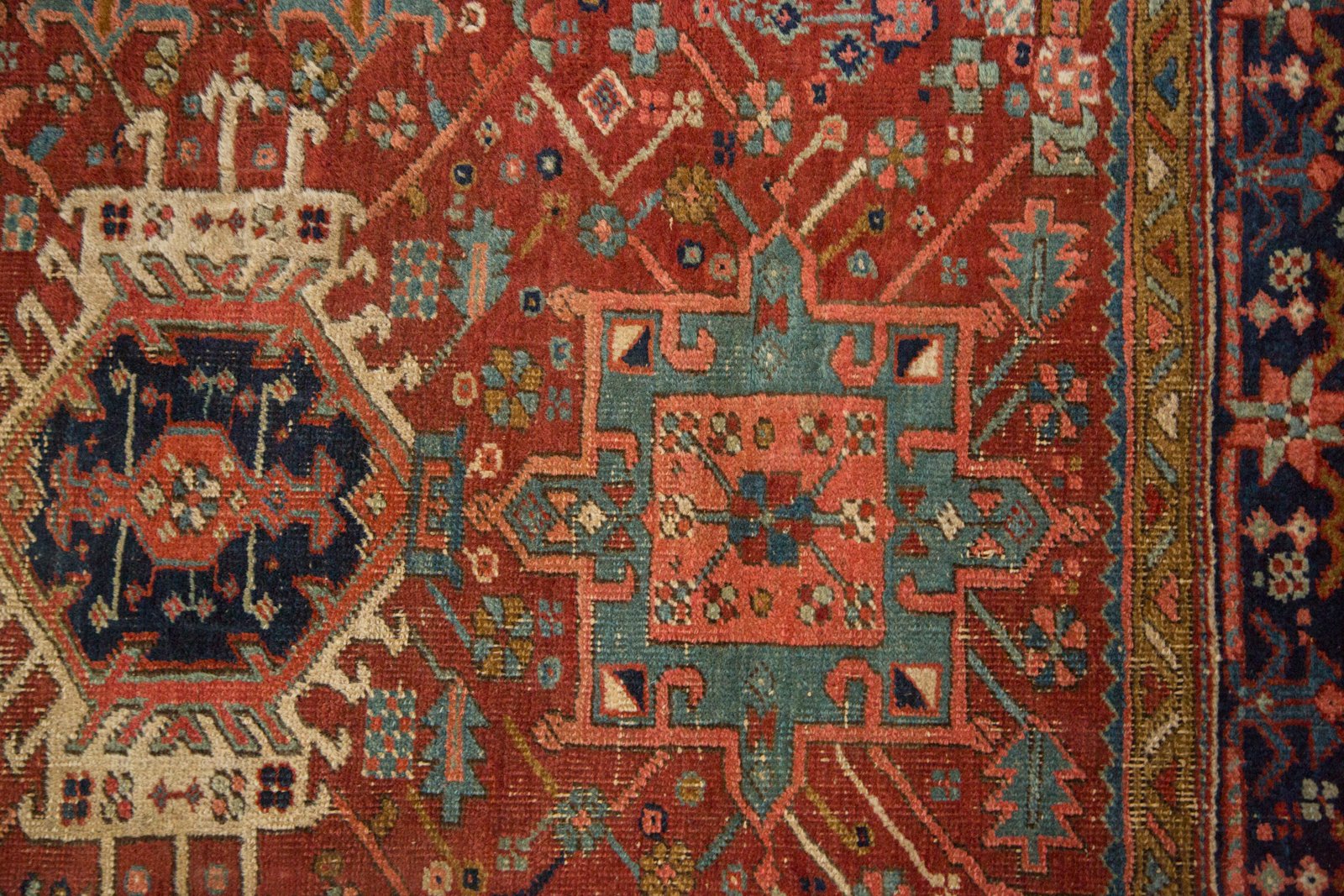 4x4.5 Antique Fine Karaja Square Rug by Old New House® - product image 13 for Resin Society