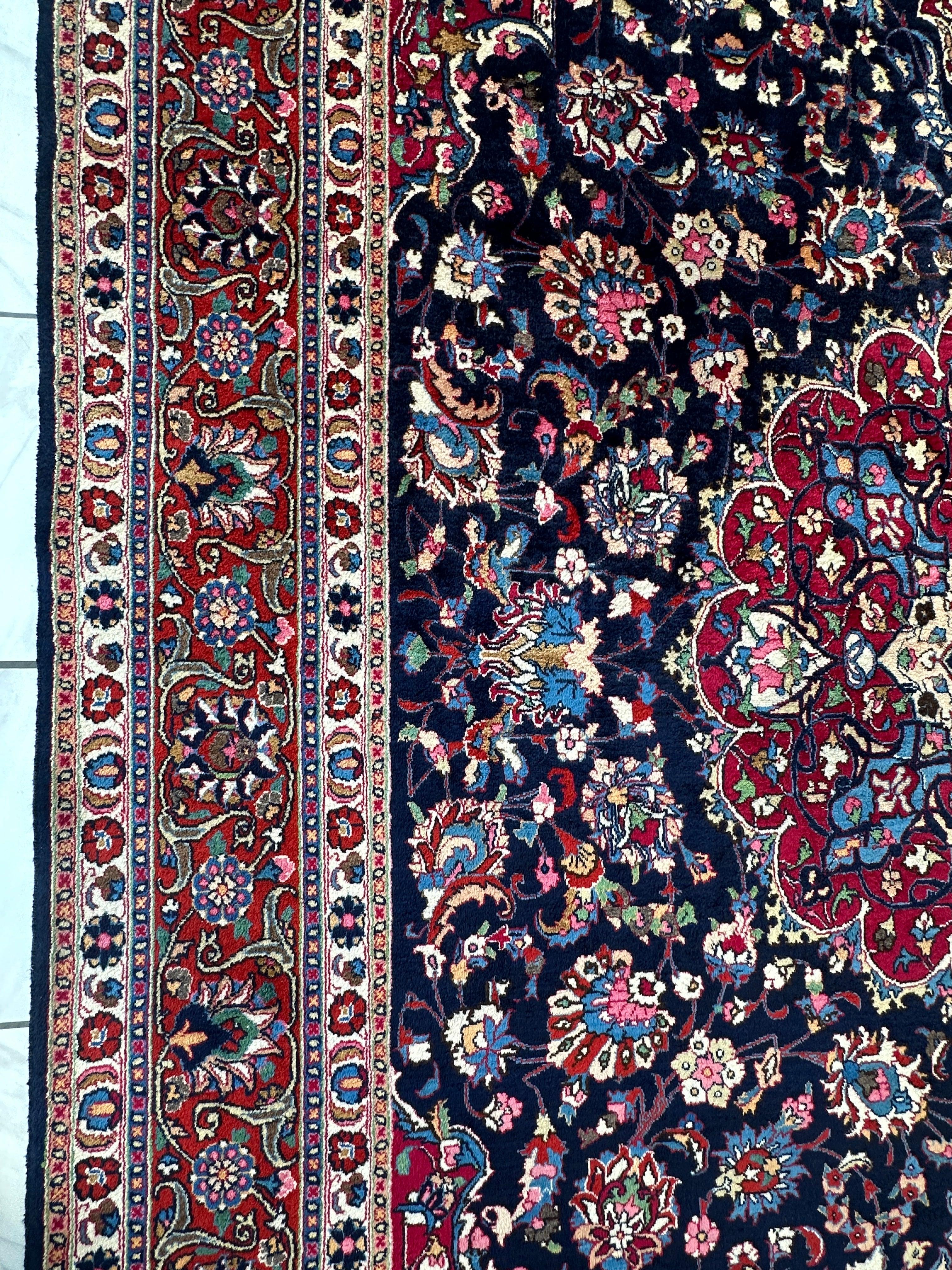 Persian Mashhad Hand Knotted Wool Area Rug 9’9” x 13’3” by Rugistan - product image 12 for Resin Society