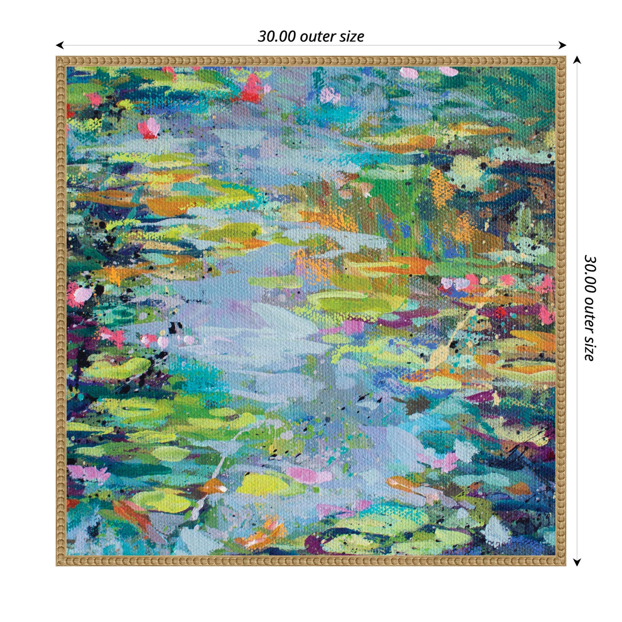 Sylvie Waterlilies at Giverny Framed Canvas by Rachel Christopoulos