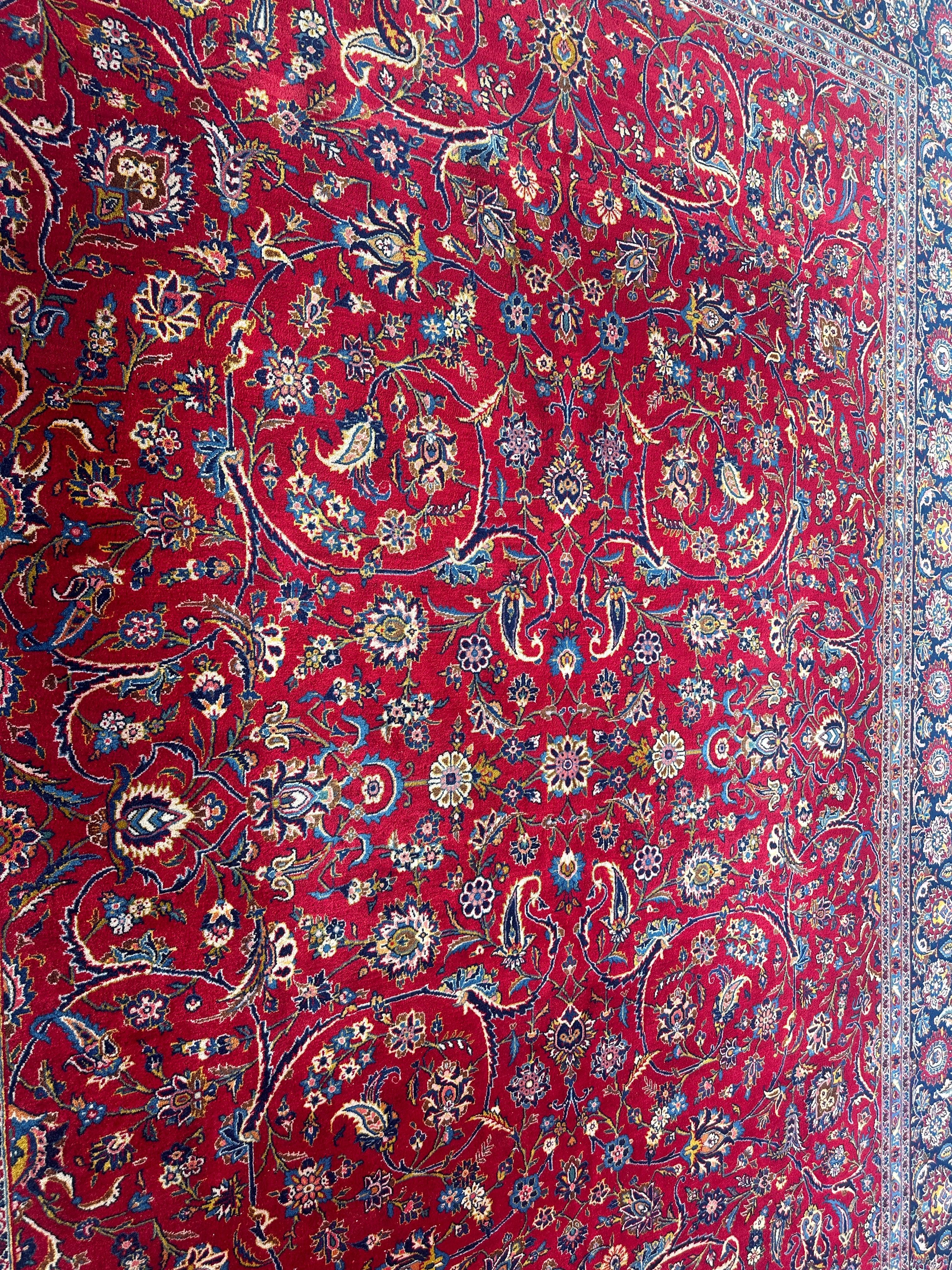 Incredible Persian Kashan All Over Wool Rug 10’2” x 14’ by Rugistan - product image 6 for Resin Society