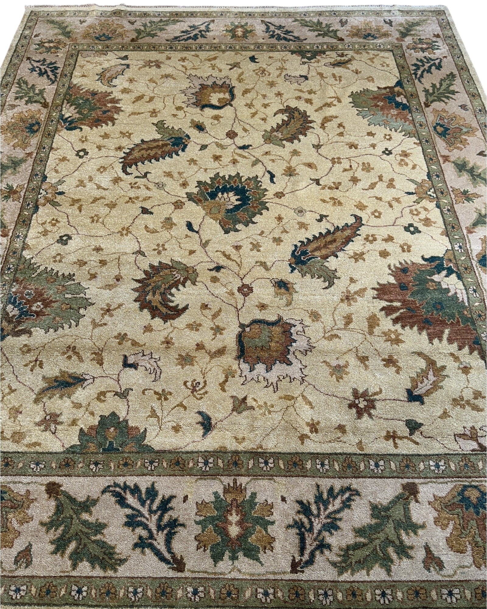 Hand-Knotted Oushak Soft Wool Rug 8 x 10 by Rugistan - product image 2 for Resin Society