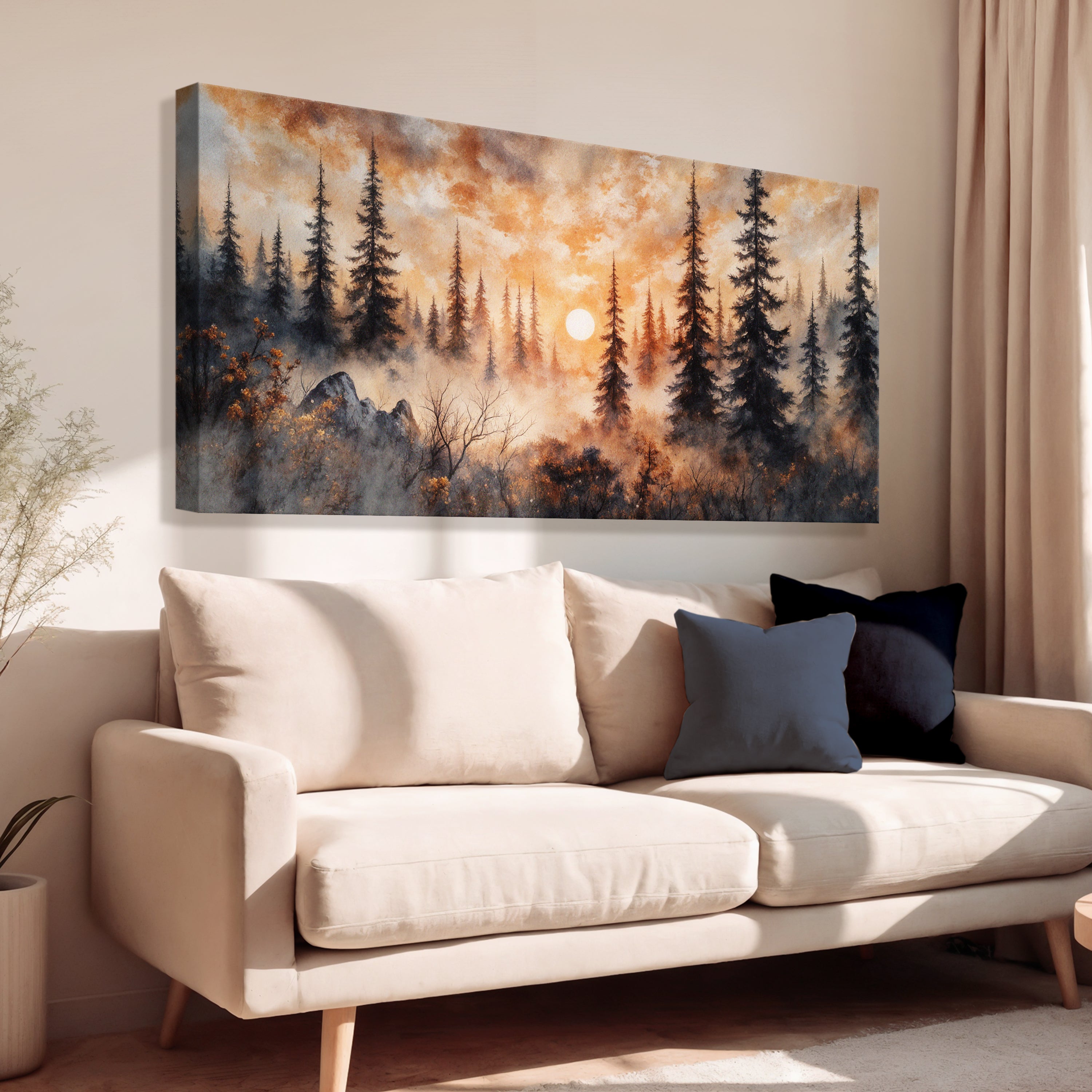 Rustic Forest Sunset Wall Art by Tailored Canvases - product image 2 for Resin Society