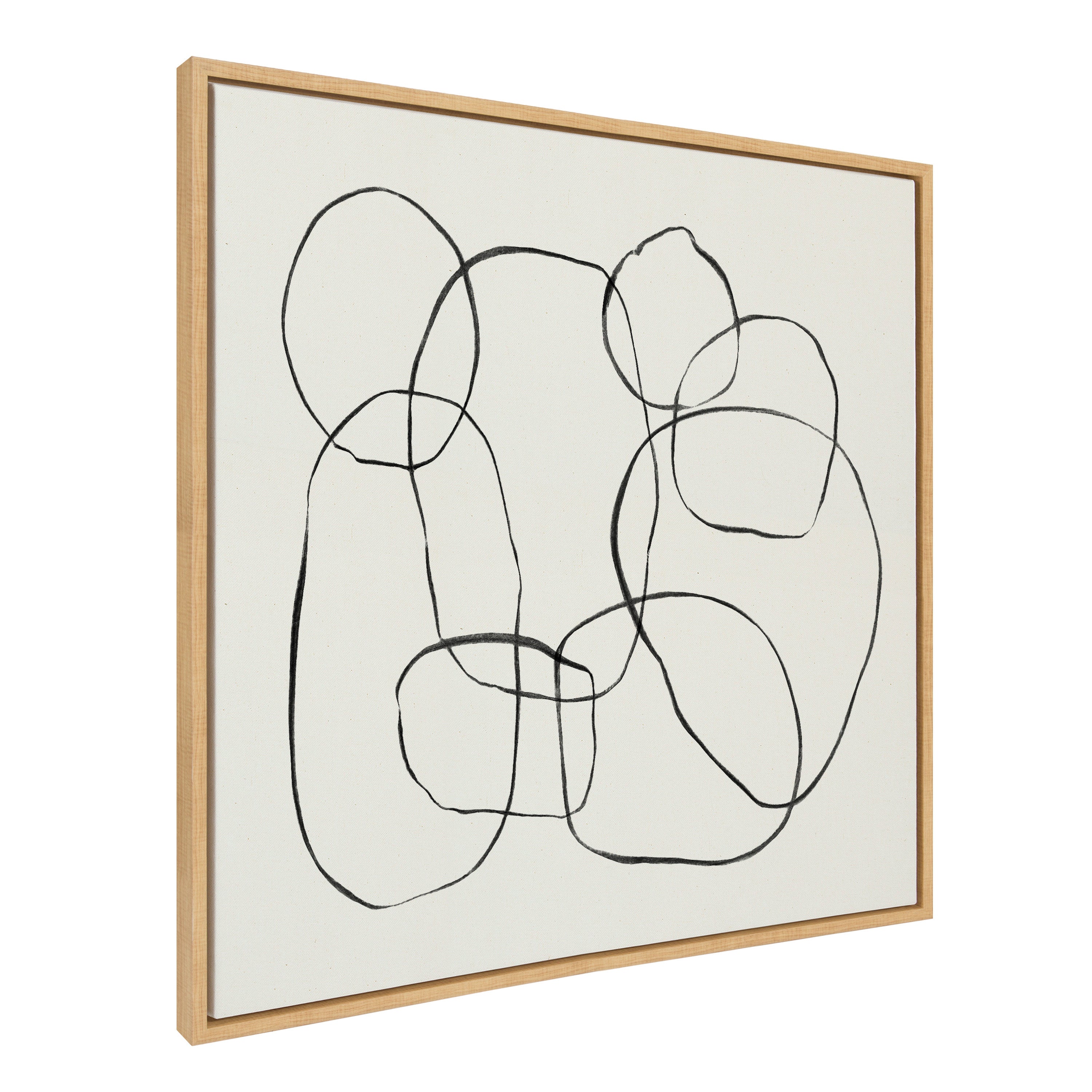 Sylvie Dancing Circles Framed Canvas