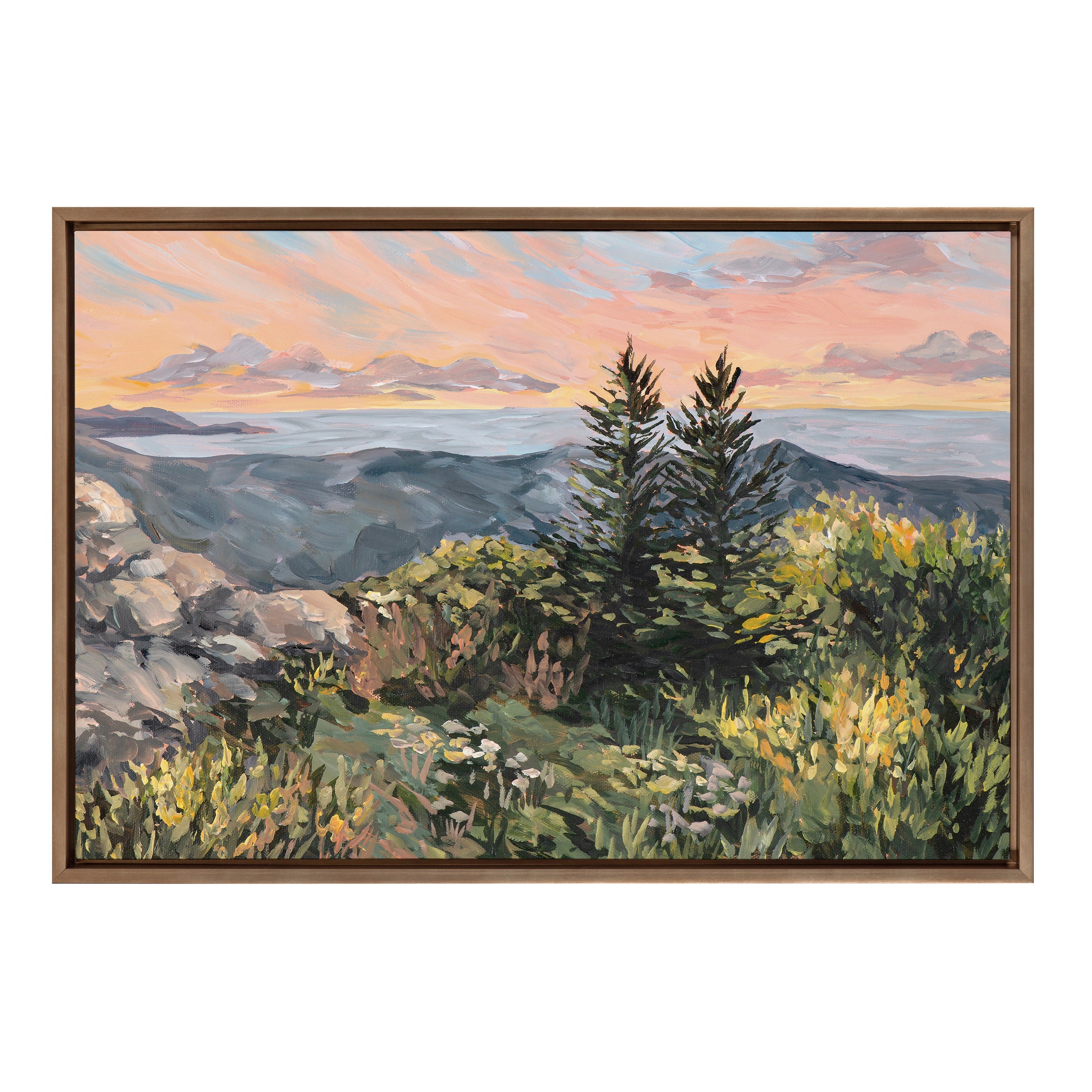 Sylvie Maine Sunrise Framed Canvas by Emily Kenney