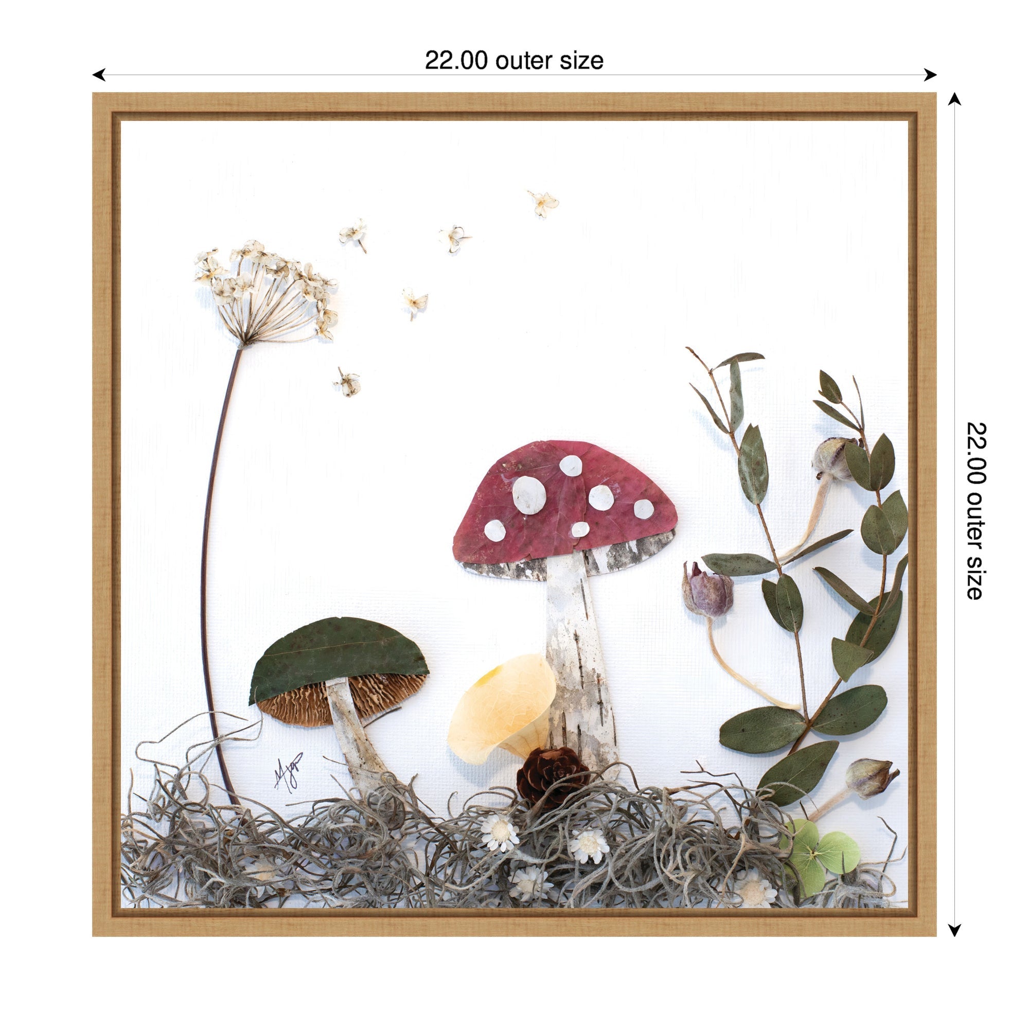 Mushroom No.
2 by Madeline Jeppesen Framed Canvas Wall Art Print