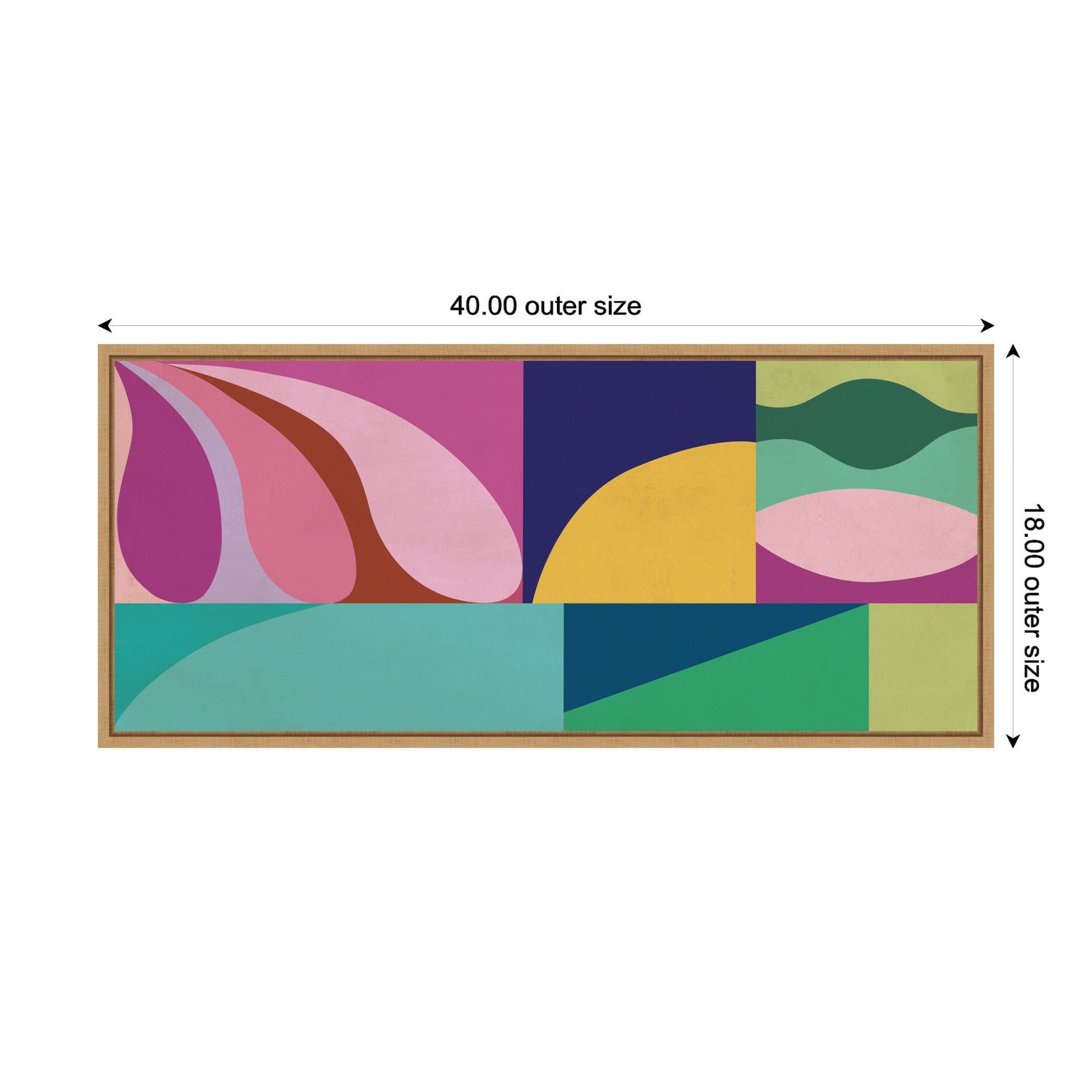 Abstract 02 Panel 1 by Rachel Lee Framed Canvas Wall Art Print