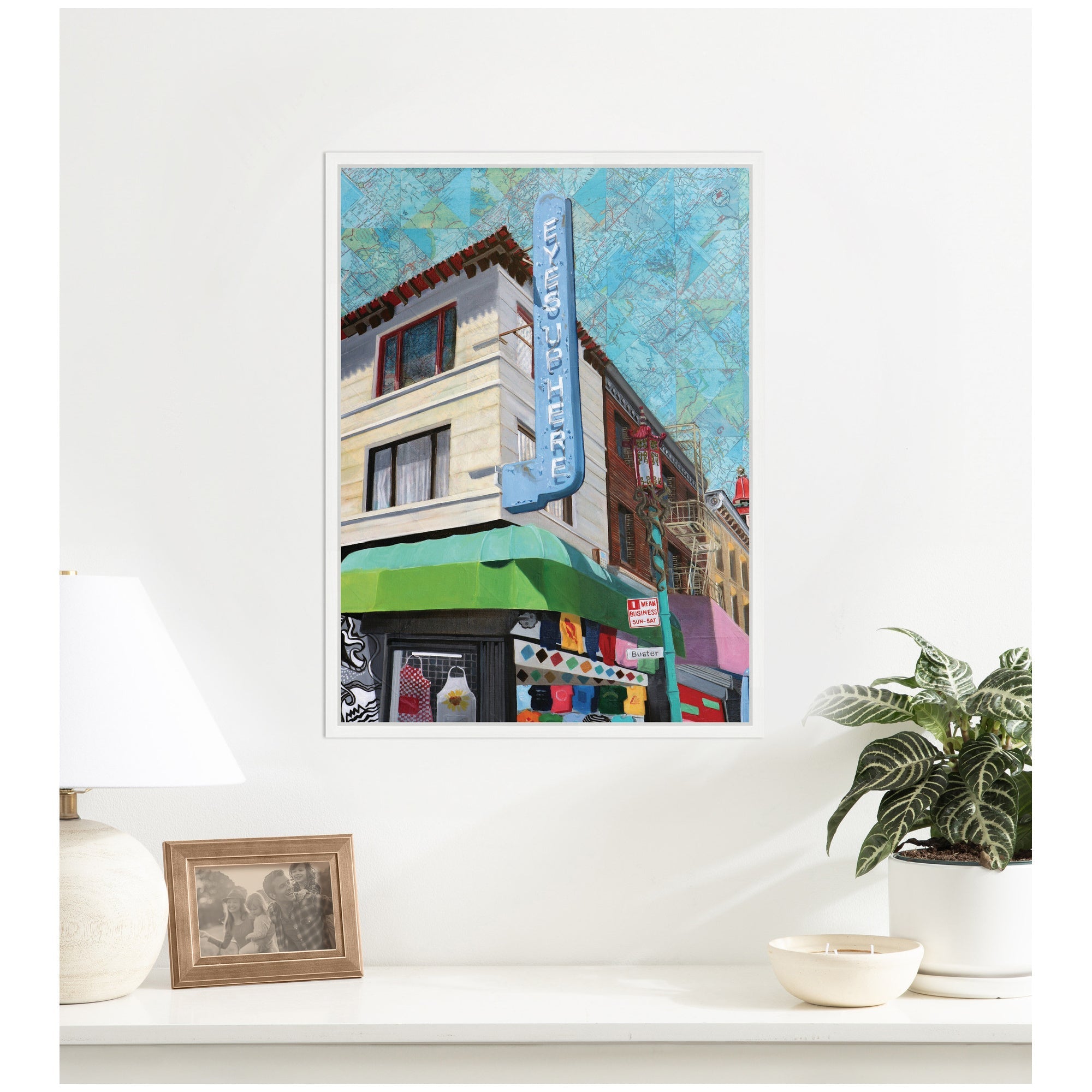 Eyes up Here by Krista V.
Allenstein Framed Canvas Wall Art Print