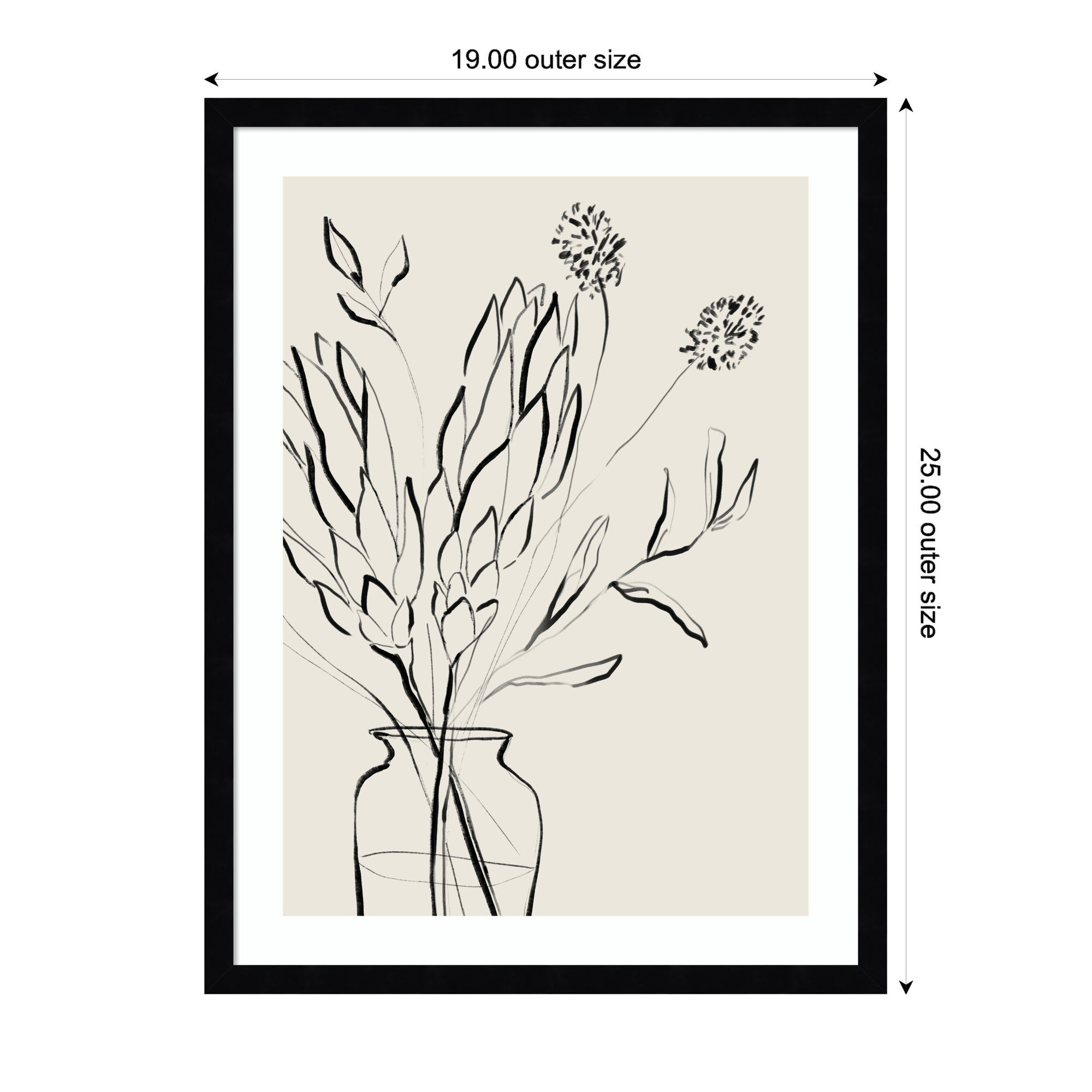 Protea Sketch No.
2 by Sara Berrenson Framed Wall Art Print