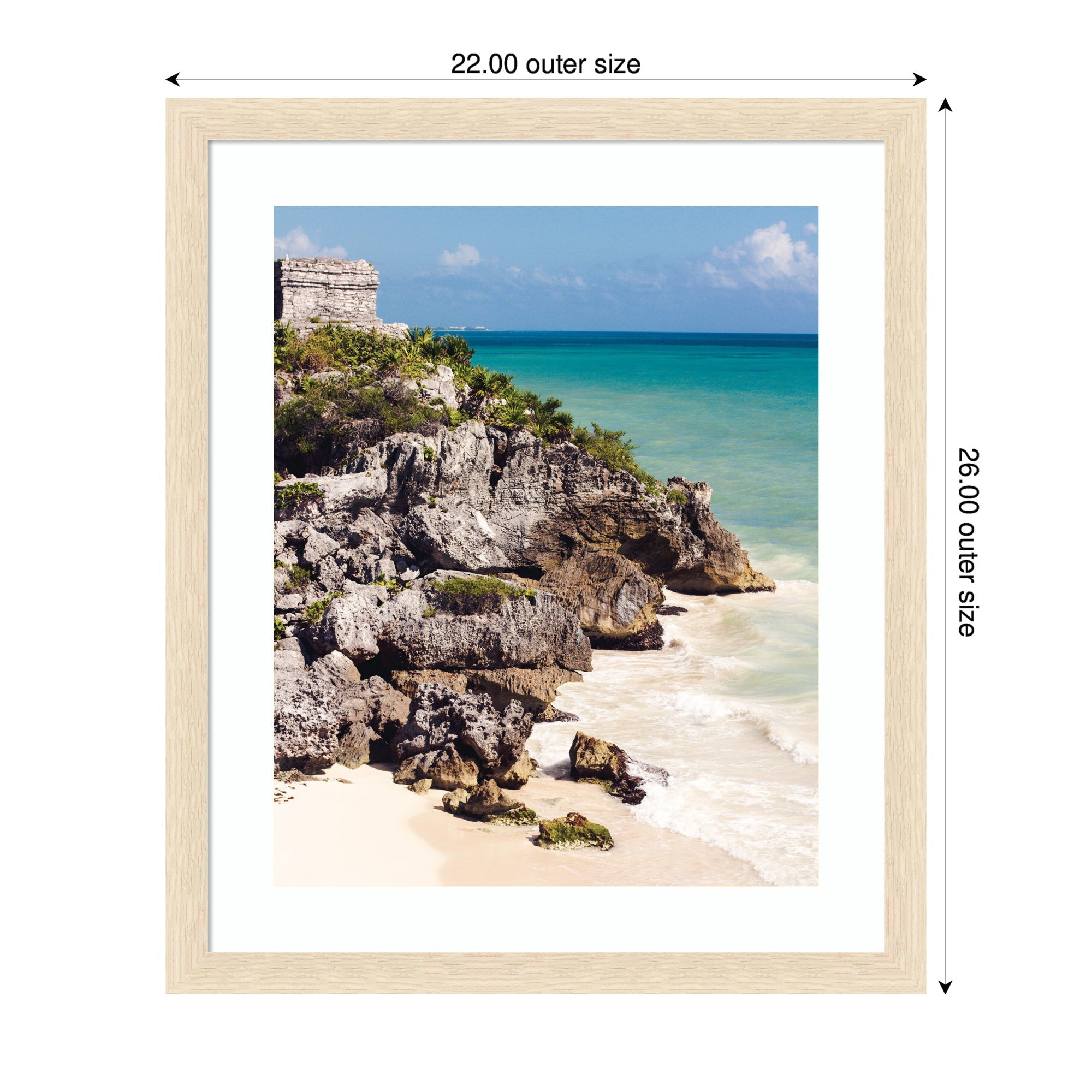 Framed Art Tulum Ruins Mexico Seascape by Stephanie Klatt