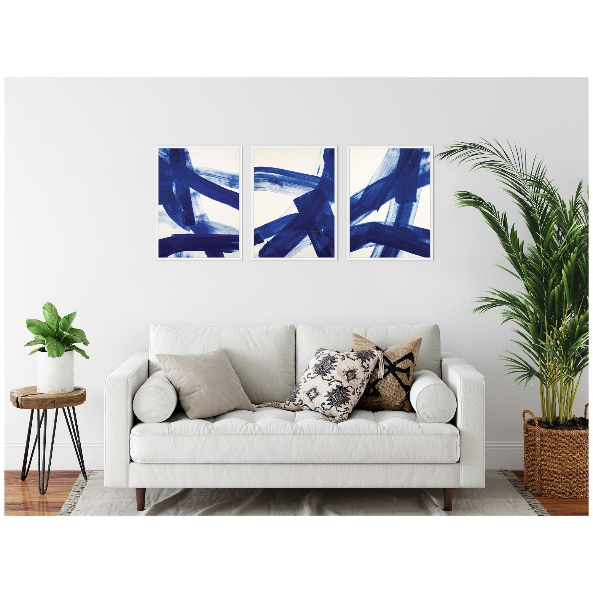 Cobalt Mark No.
1, No.
2, & No.
3 3 Piece Framed Canvas Wall Art Set by Amy Lighthall