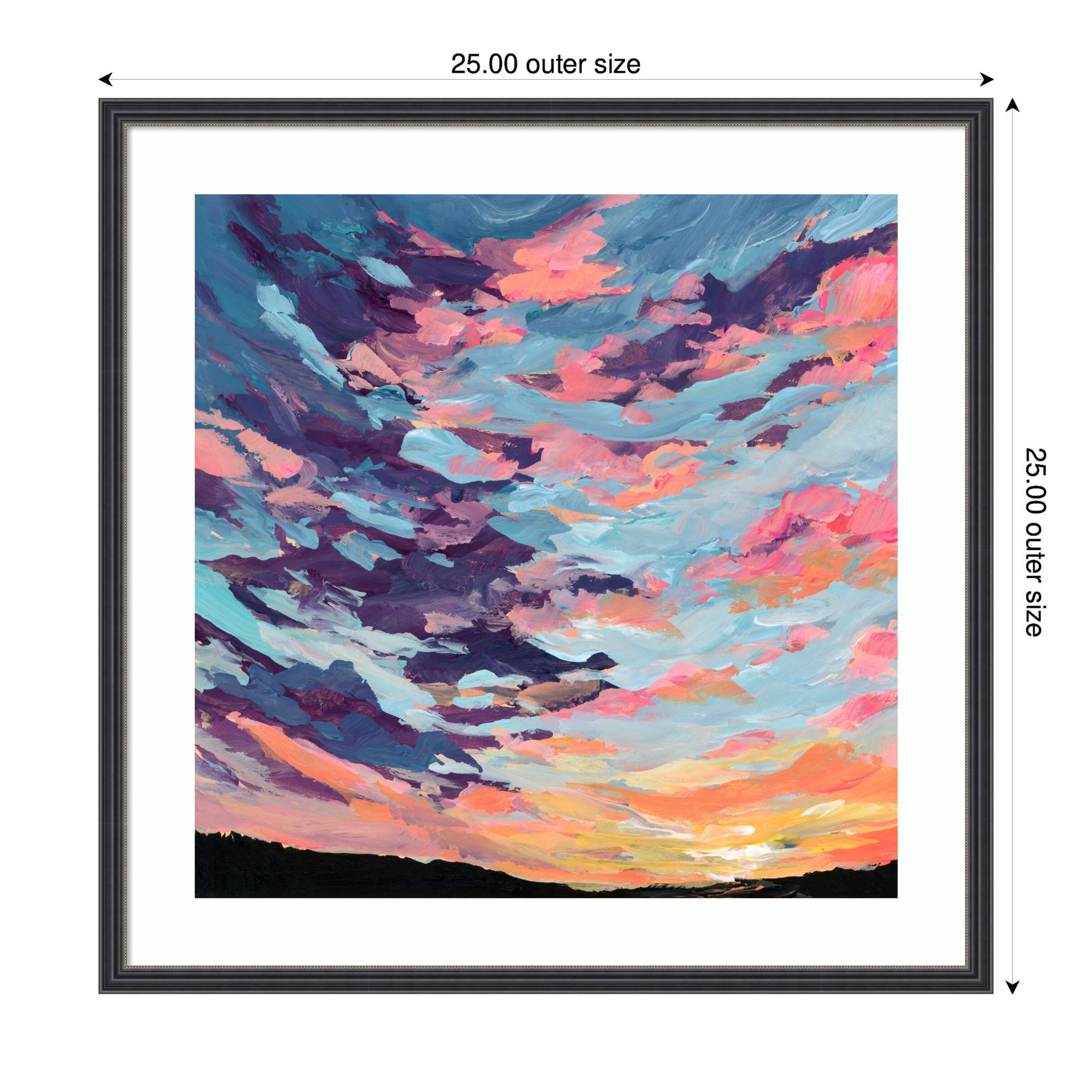 Framed Art Sunset Study by Emily Kenney
