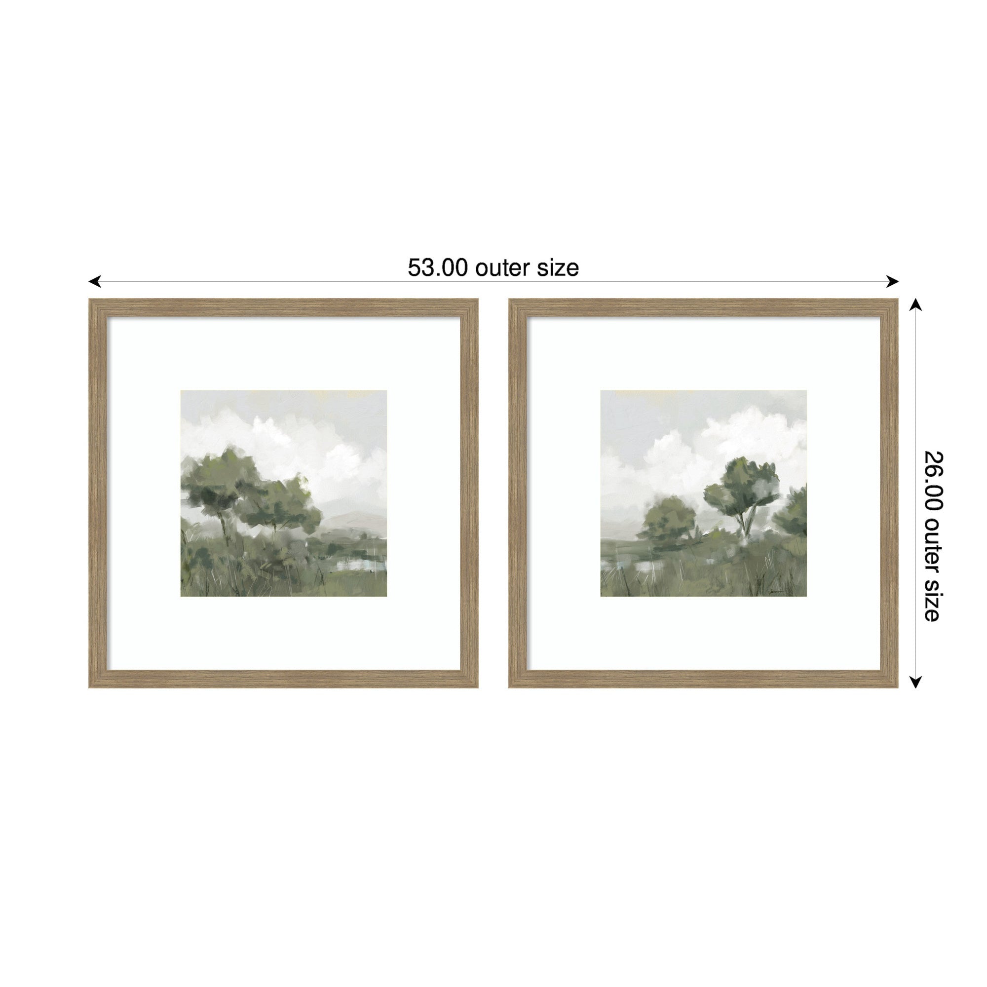 Shades of Olive No.
1 & No.
2 2 Piece Framed Wall Art Print Set by Mary Sparrow