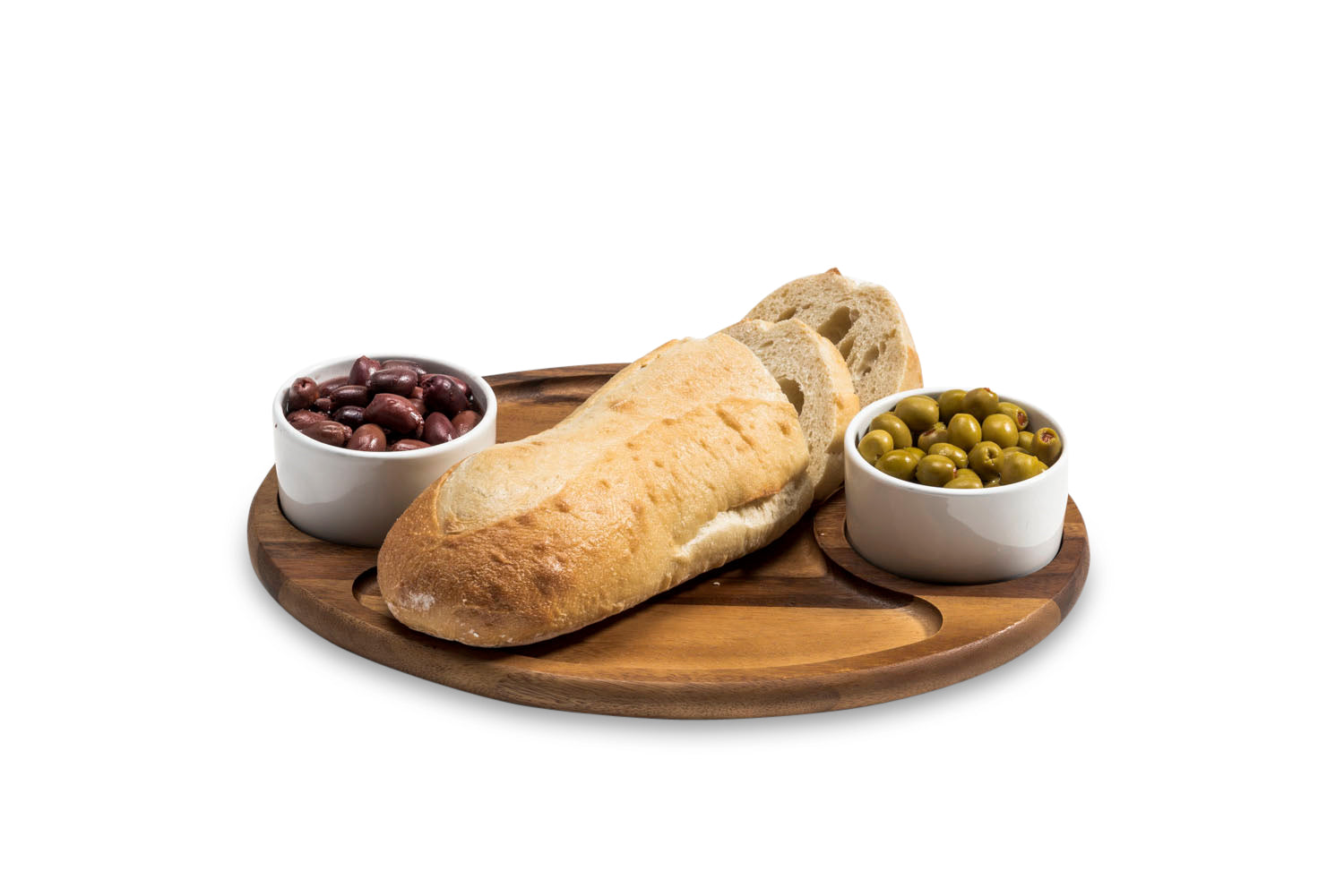Charcuterie/ Serving Tray w/ 2 ceramic bowls w/ lids by Kalmar Home - main product image for Resin Society