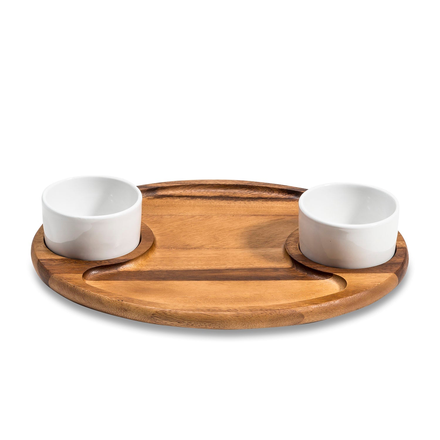 Charcuterie / Serving Tray w/ 2 Ceramic Bowls w/ Lids by Kalmar Home - product image 5 for Resin Society