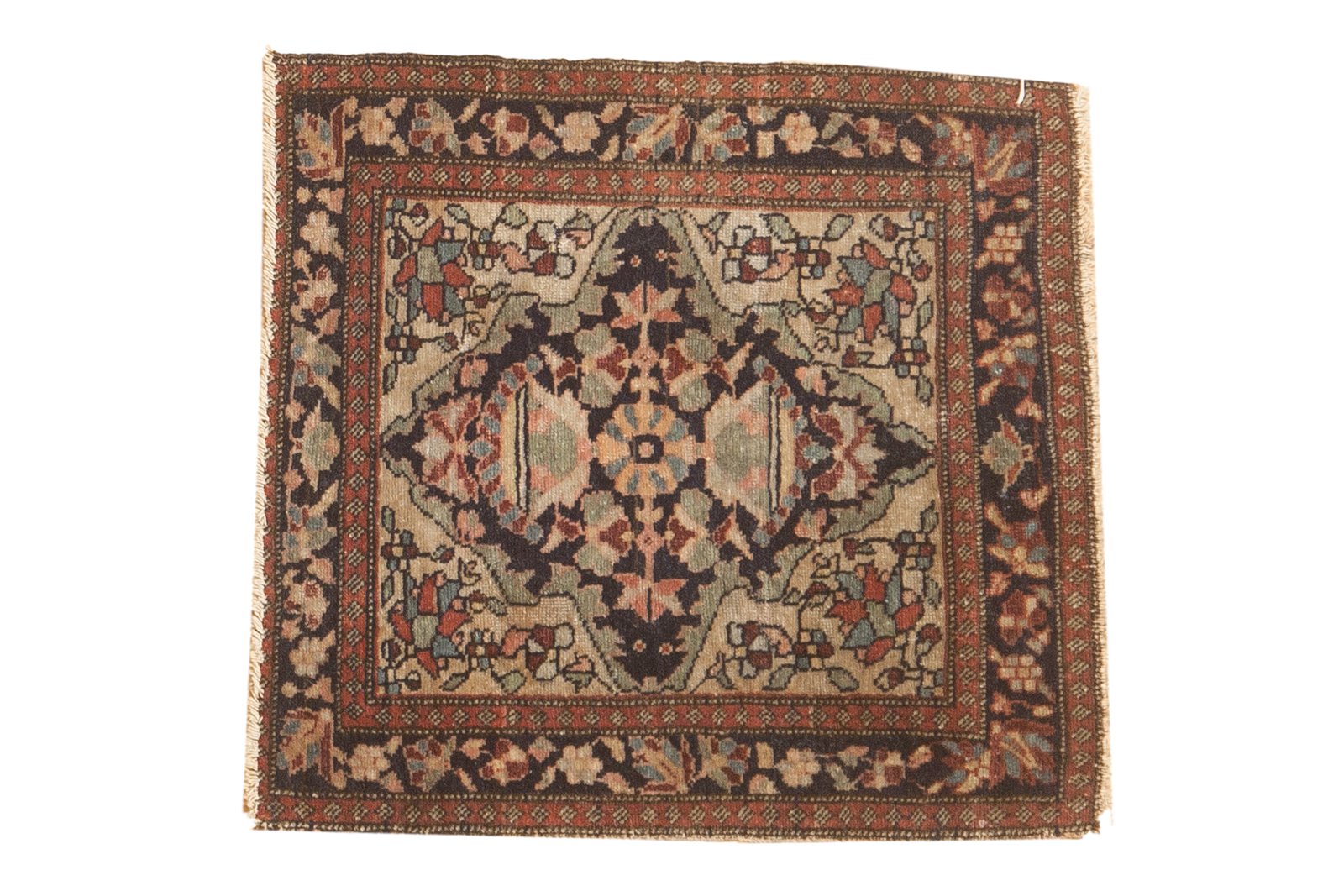 RESERVED 1.5x2 Antique Farahan Sarouk Square Bag Face Rug Mat