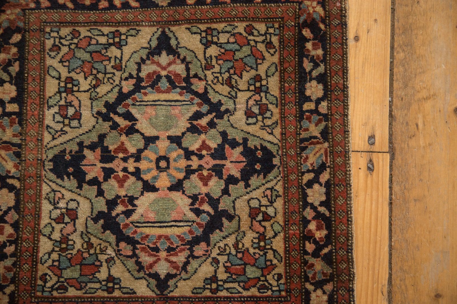 RESERVED 1.5x2 Antique Farahan Sarouk Square Bag Face Rug Mat