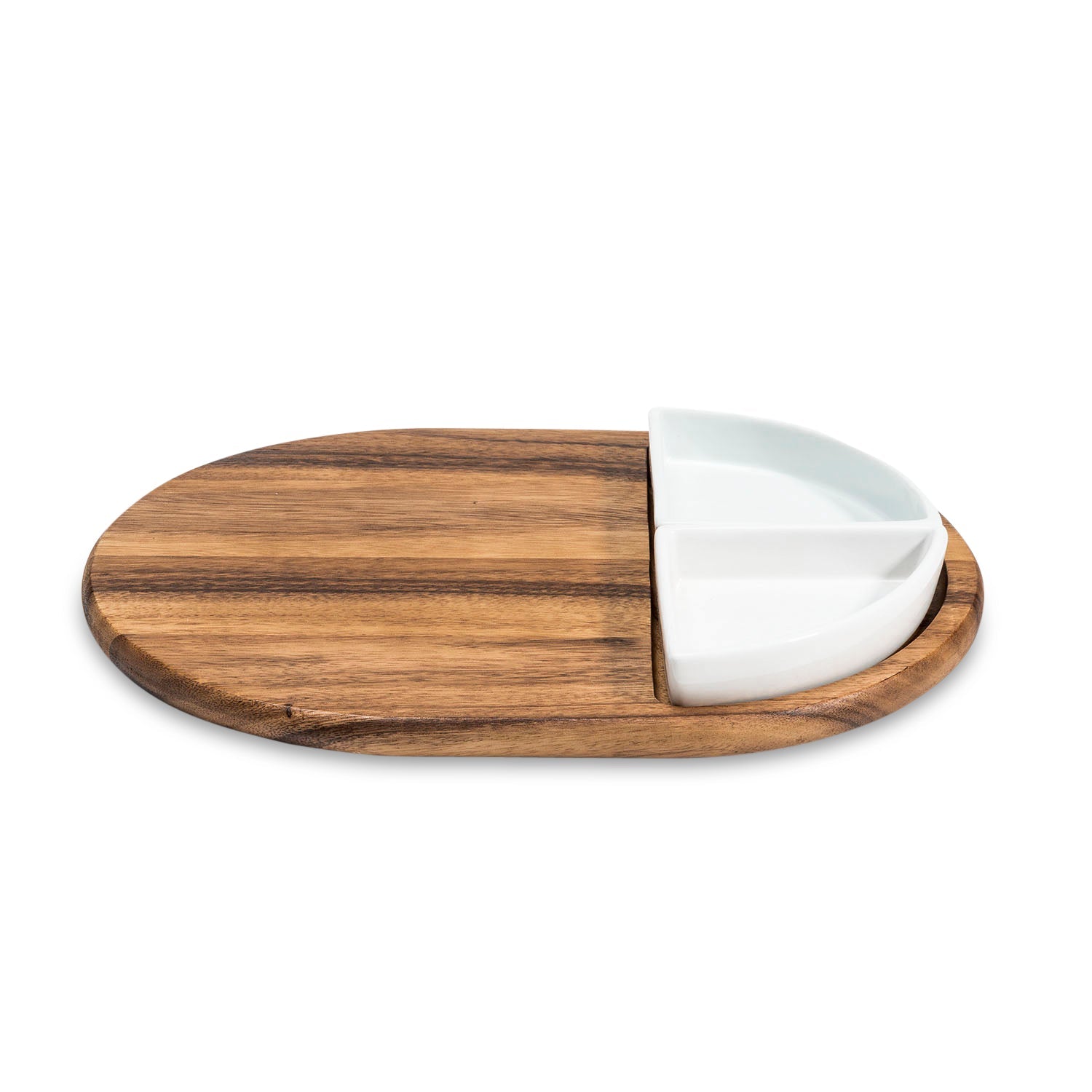 Charcuterie / Serving Tray w/ 2 Triangular Ceramic Bowls by Kalmar Home - product image 2 for Resin Society