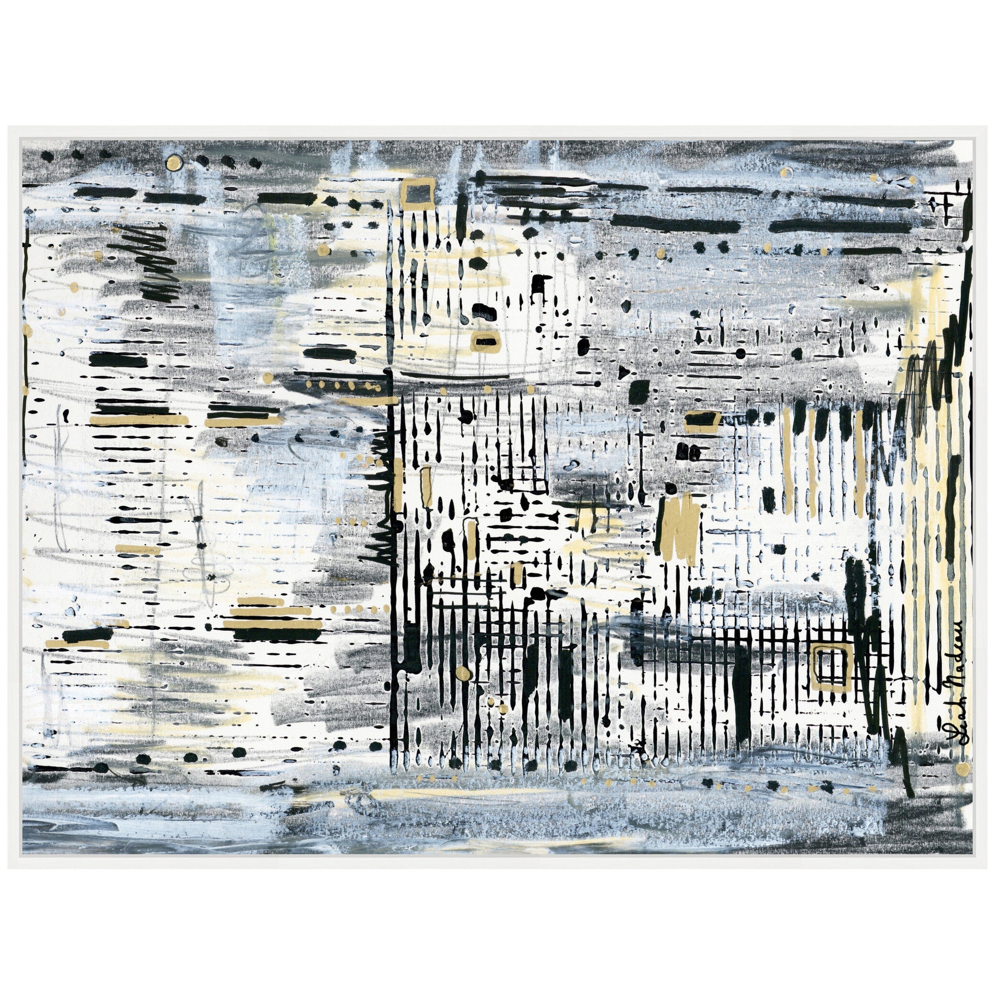 Sylvie Brooklyn Bridge Horizontal Framed Canvas by Leah Nadeau