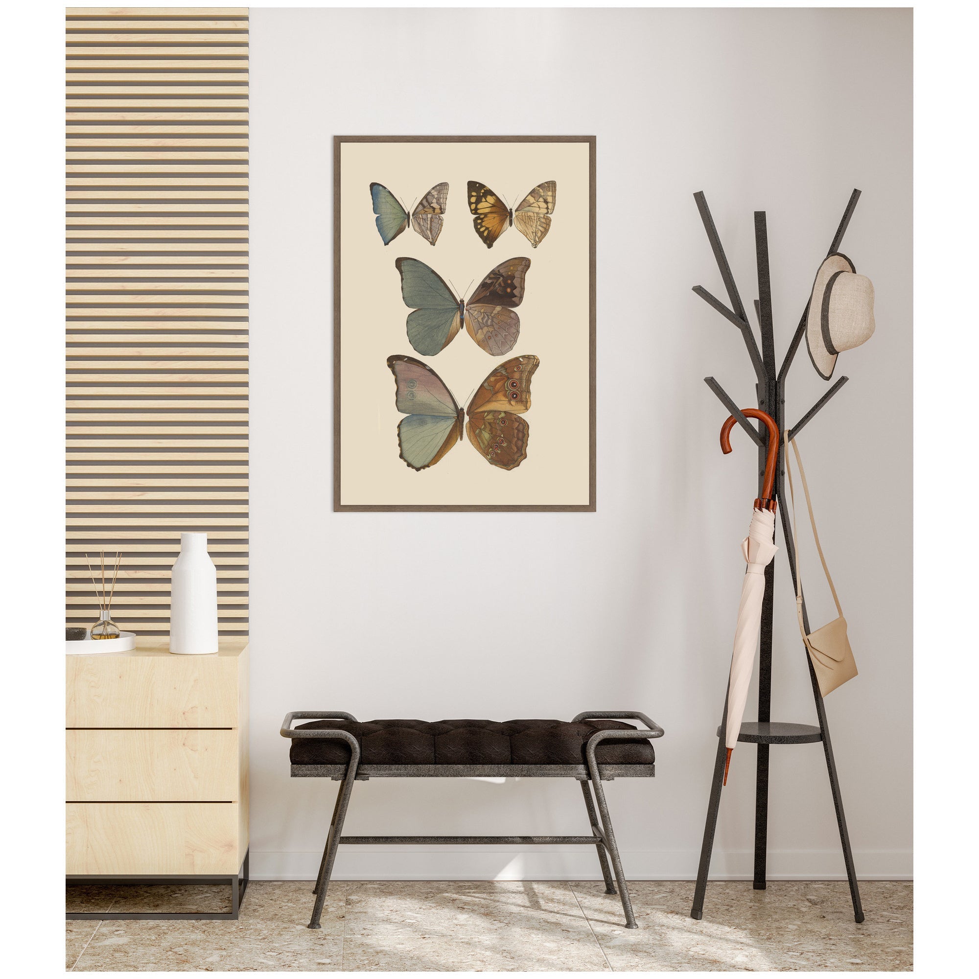 Exotische schmetterlinge Pl 067 by Otto Staudinger by Nostalgia Prints Framed Canvas Wall Art Print
