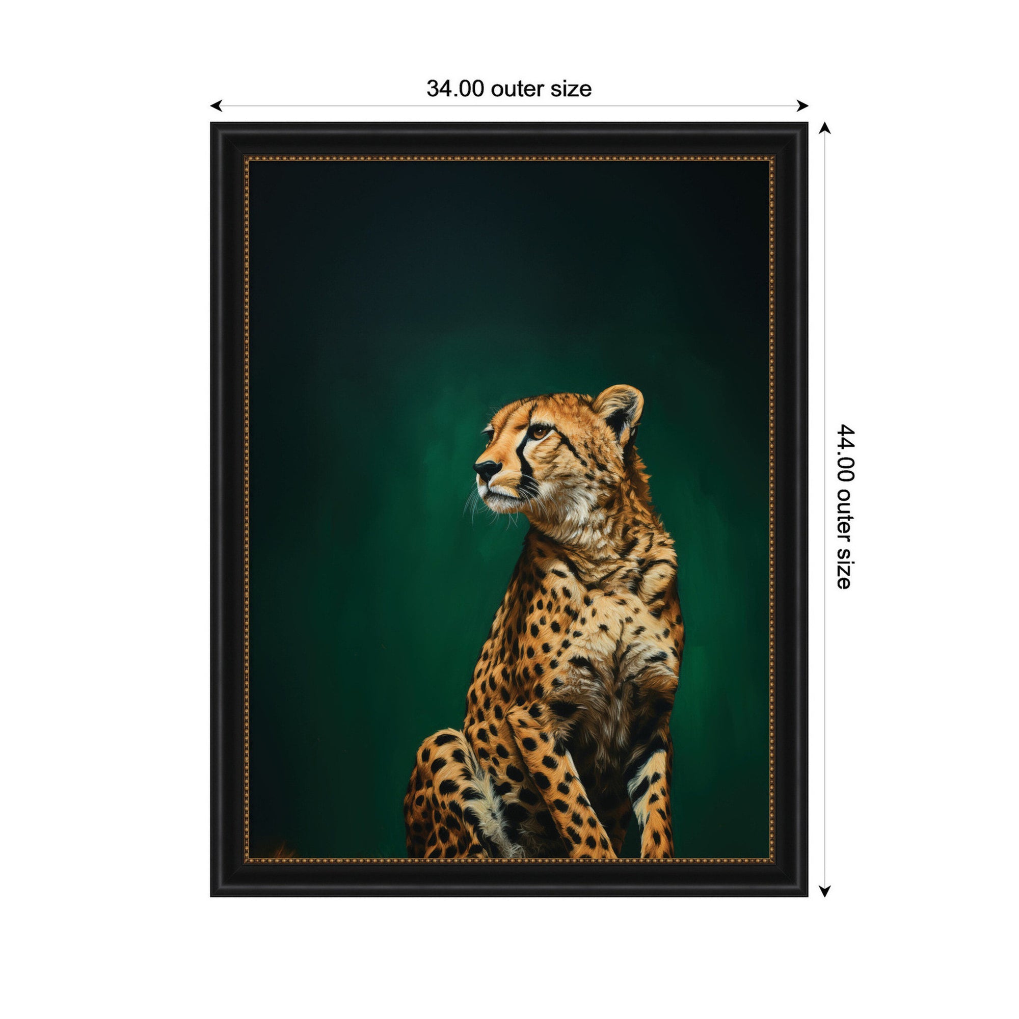 Twilight Emerald Green Leopard by The Creative Bunch Studio Framed Wall Art Print